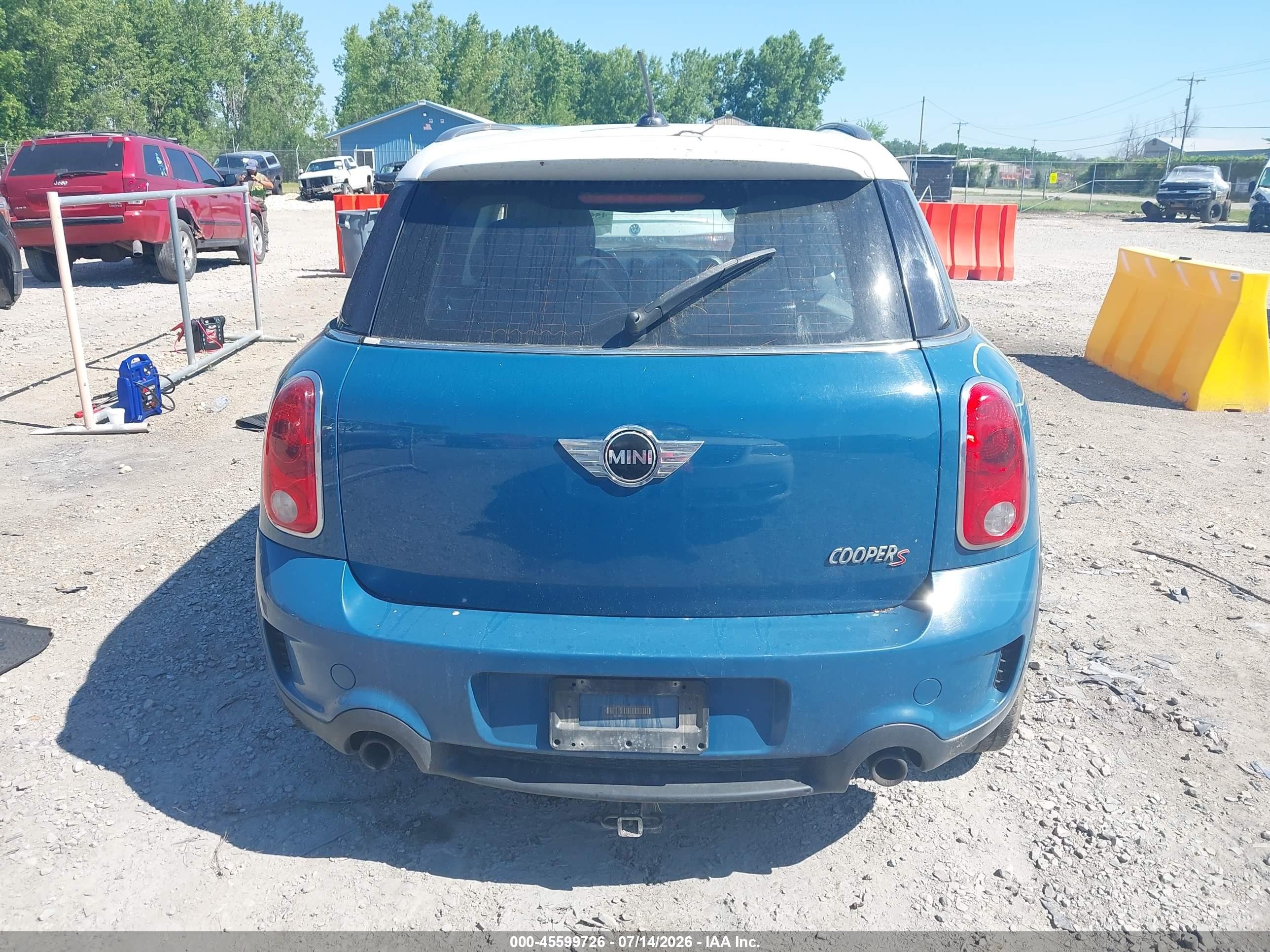 2011 Mini Cooper S Countryman   Blue vin: WMWZC5C51BWM10757
