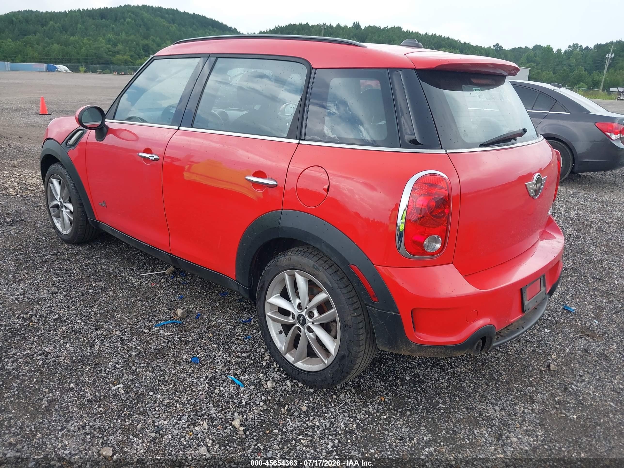 2012 Mini Cooper S Countryman Красный vin: WMWZC5C51CWL63358