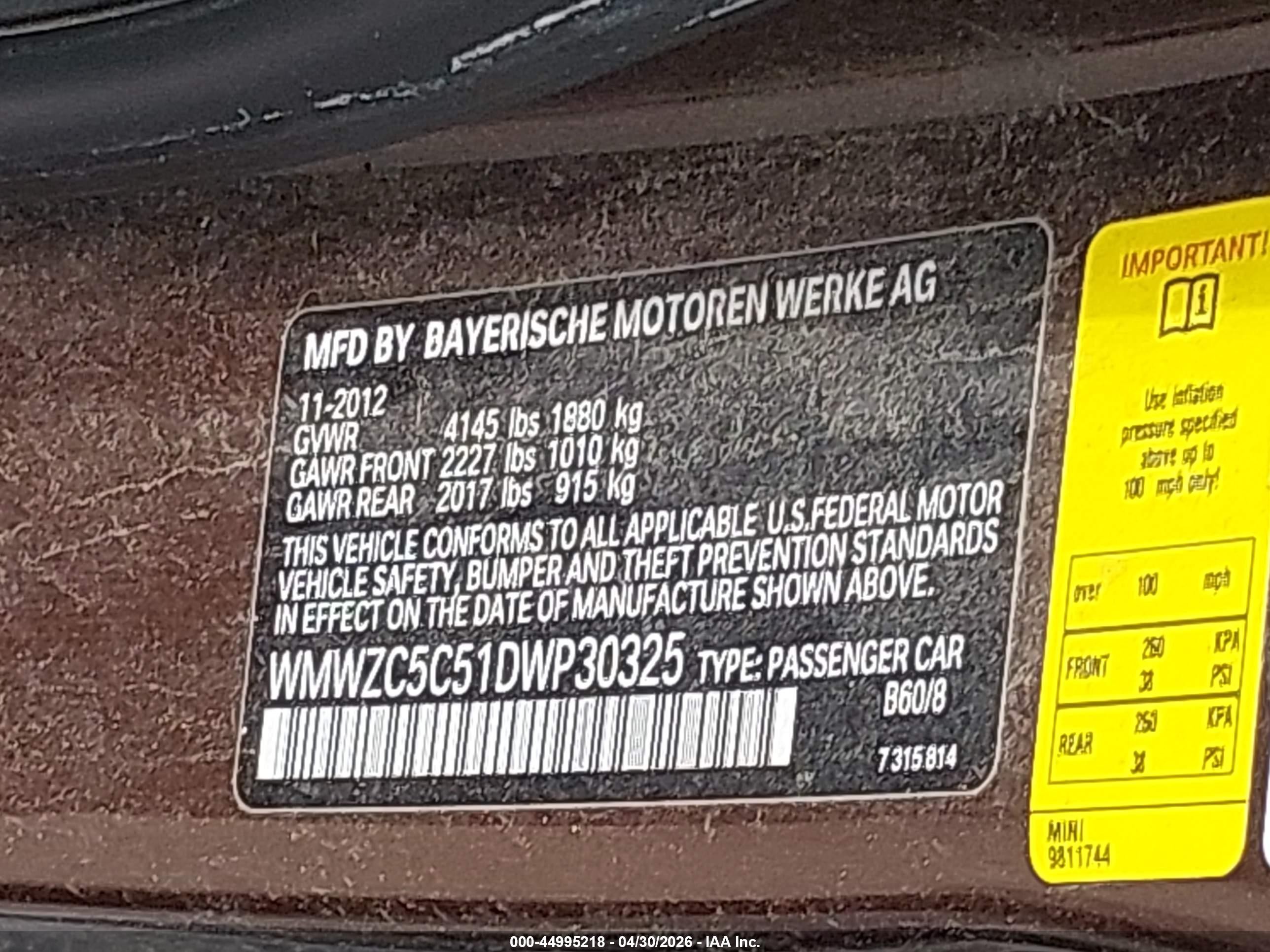 2013 Mini Countryman Cooper S Brown vin: WMWZC5C51DWP30325