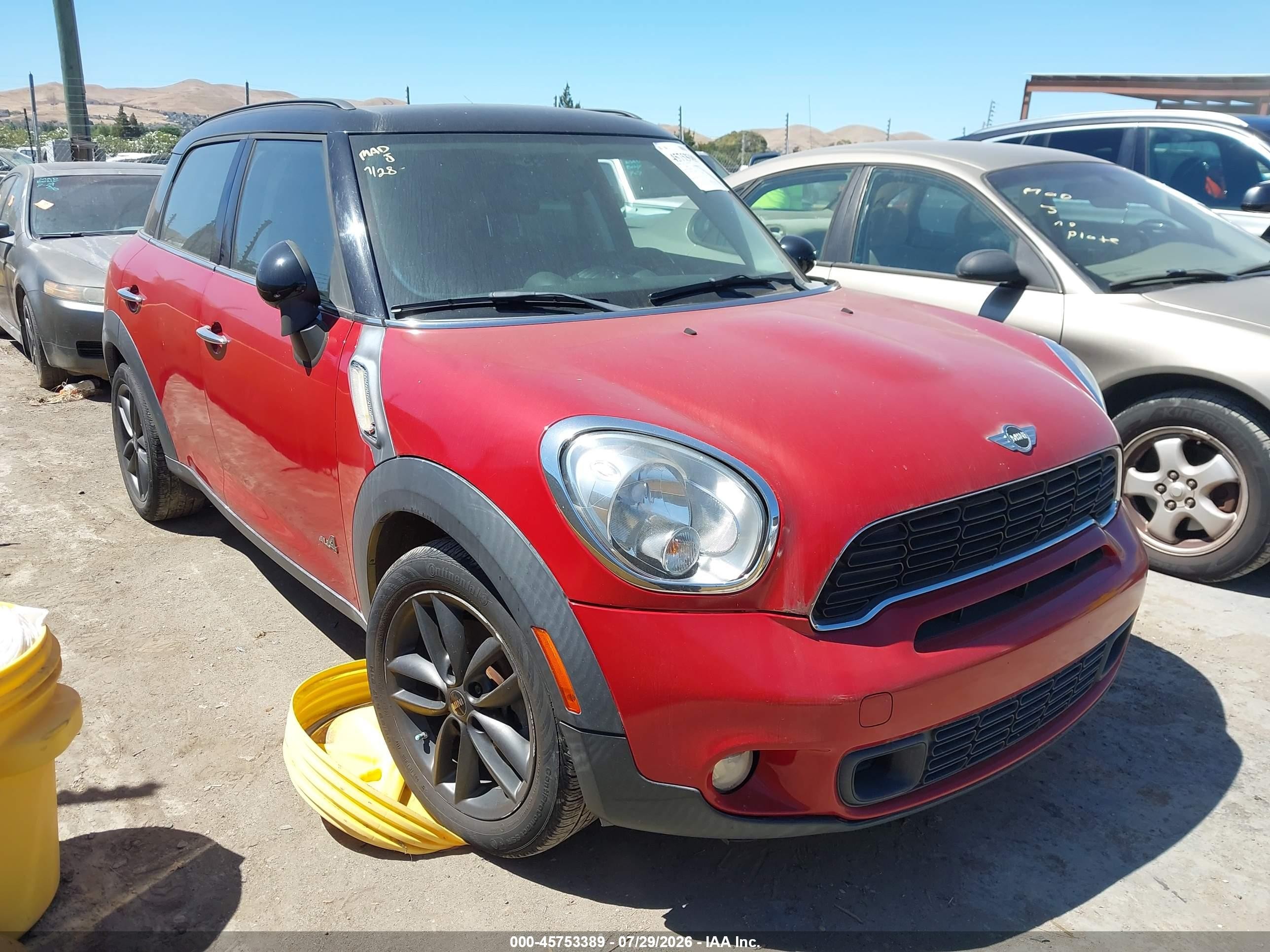 2013 Mini Countryman Cooper S Red vin: WMWZC5C51DWP32057
