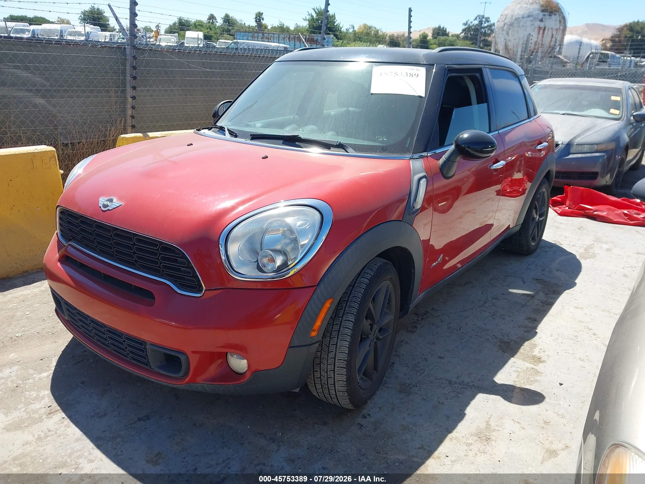2013 Mini Countryman Cooper S Красный vin: WMWZC5C51DWP32057