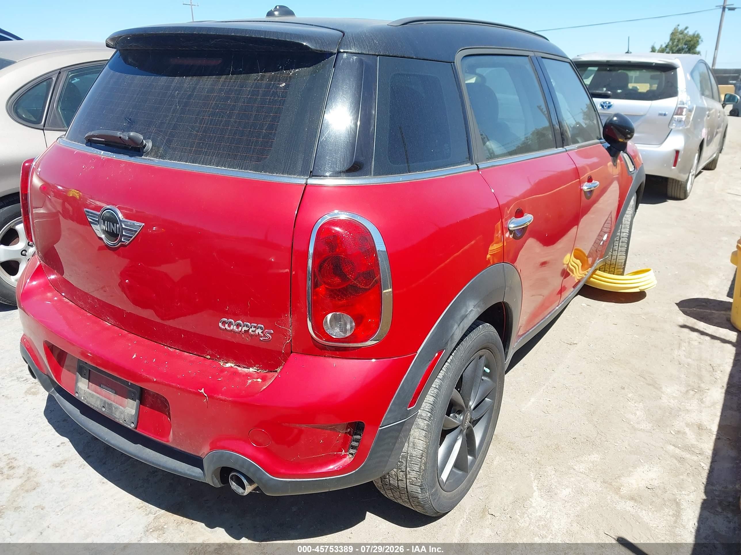 2013 Mini Countryman Cooper S Красный vin: WMWZC5C51DWP32057