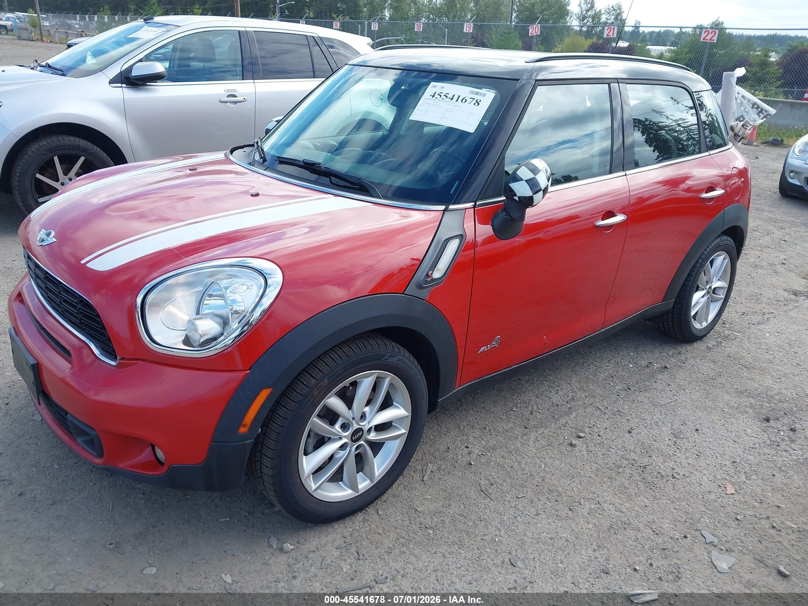 2013 Mini Countryman Cooper S Red vin: WMWZC5C51DWP32124