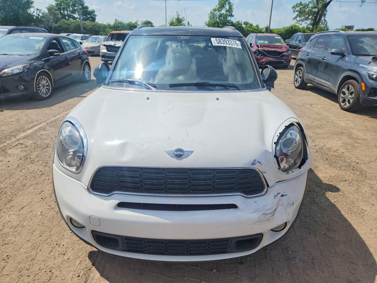 2013 Mini Cooper S Countryman White vin: WMWZC5C51DWP32141