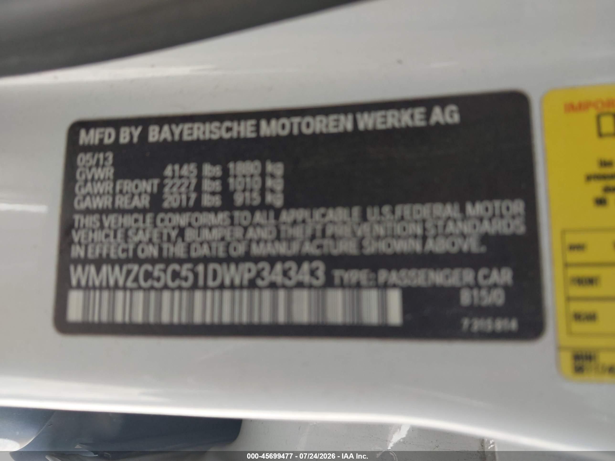 2013 Mini Countryman Cooper S White vin: WMWZC5C51DWP34343