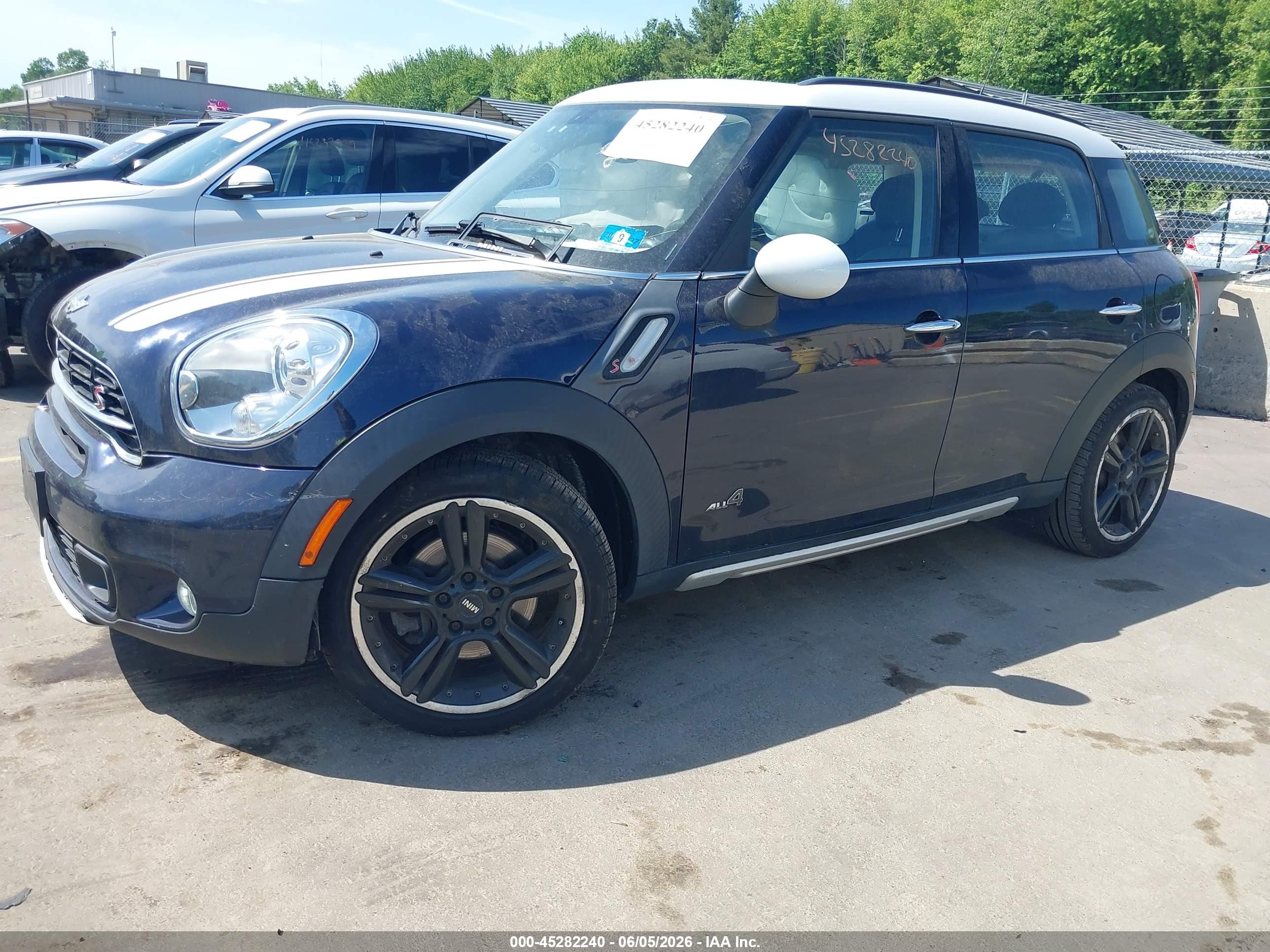 2015 Mini Countryman Cooper S Синий vin: WMWZC5C51FWP42980