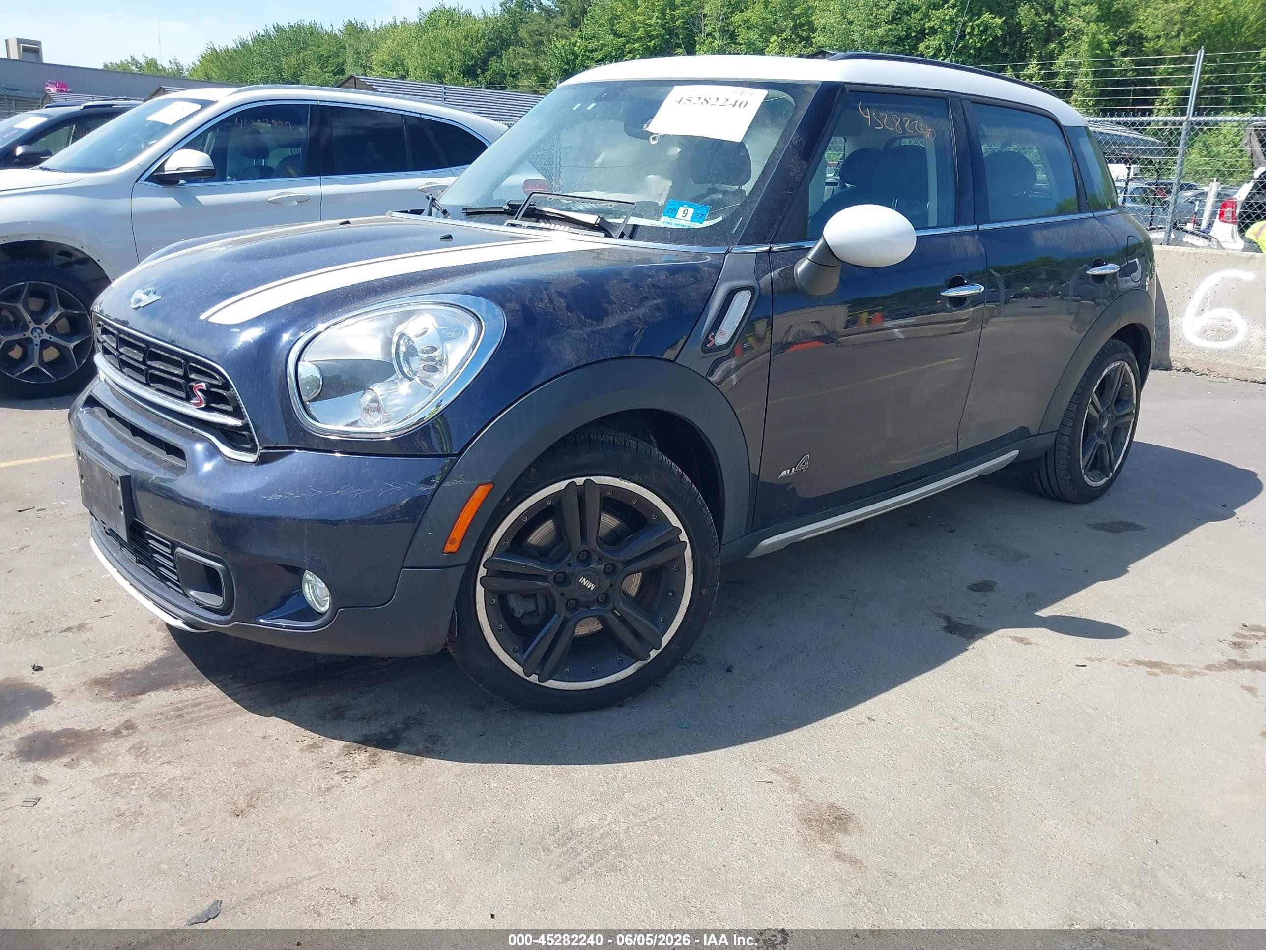 2015 Mini Countryman Cooper S Синий vin: WMWZC5C51FWP42980