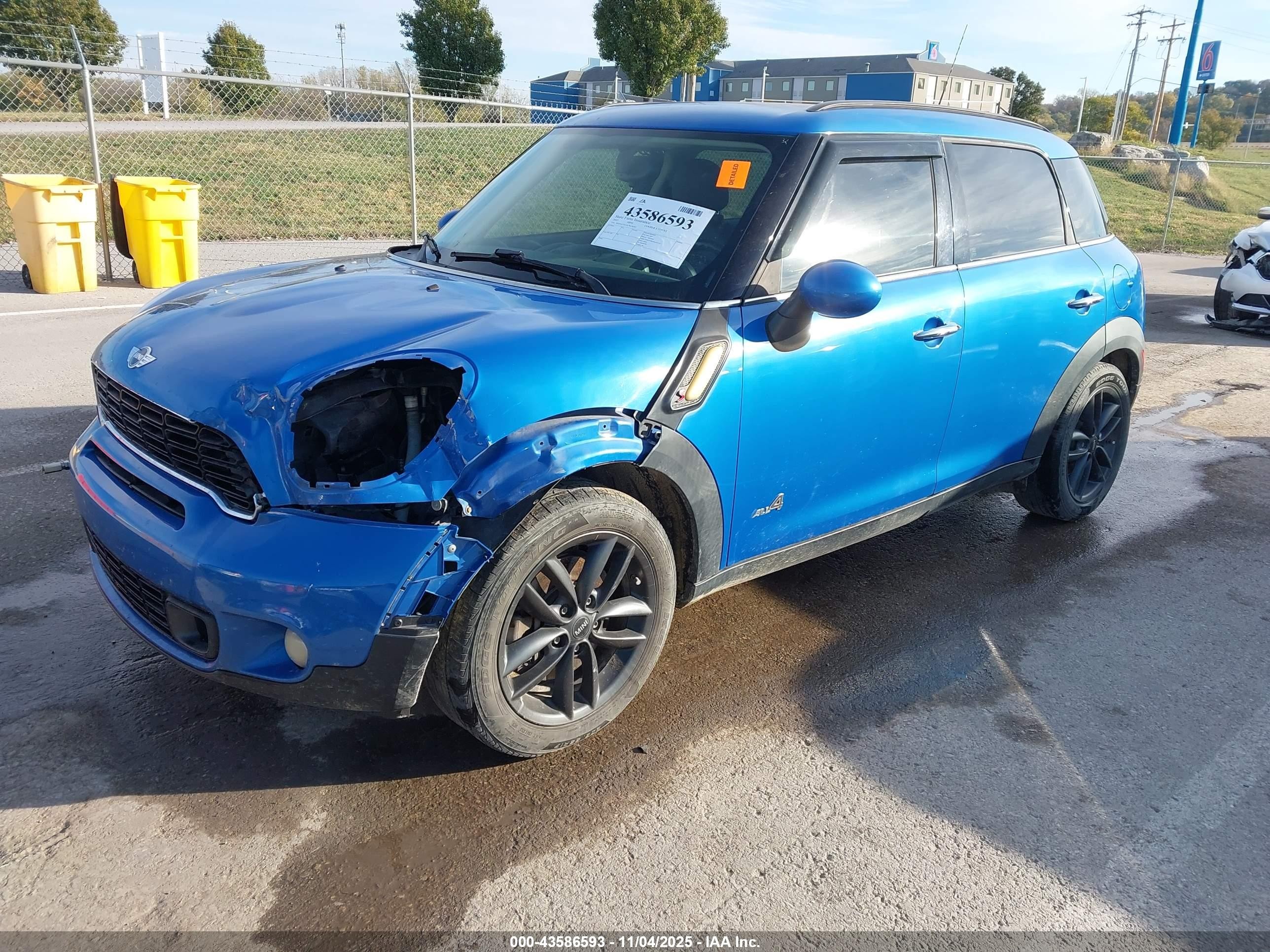 2012 Mini Cooper S Countryman   Blue vin: WMWZC5C52CWL58265