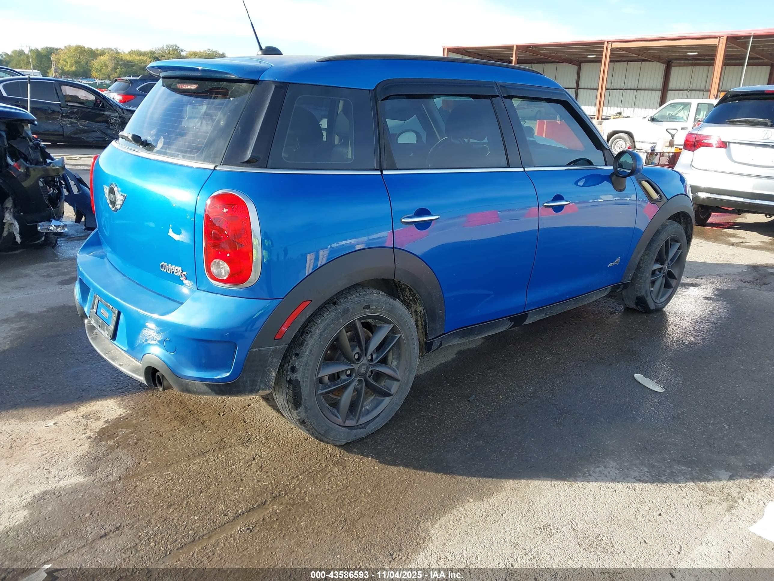 2012 Mini Cooper S Countryman   Blue vin: WMWZC5C52CWL58265