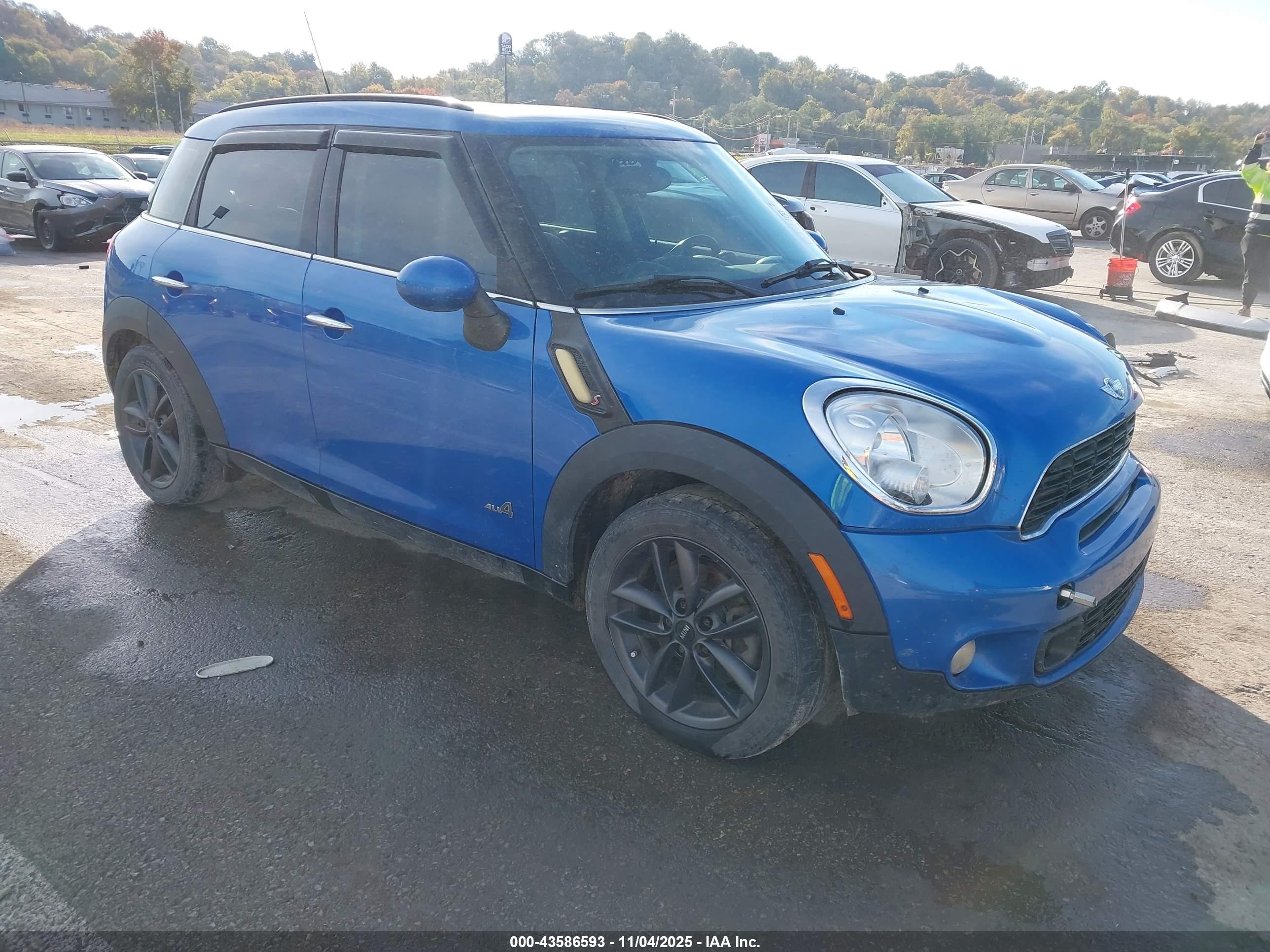 2012 Mini Cooper S Countryman   Blue vin: WMWZC5C52CWL58265