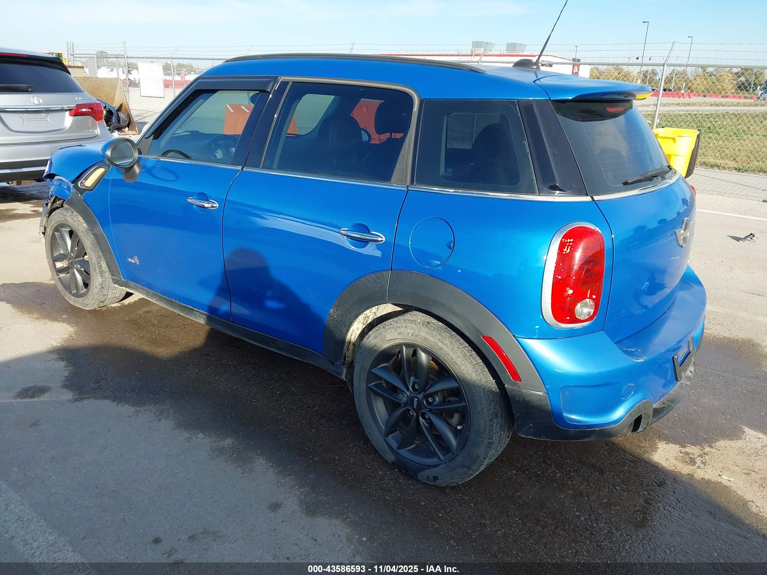 2012 Mini Cooper S Countryman   Blue vin: WMWZC5C52CWL58265