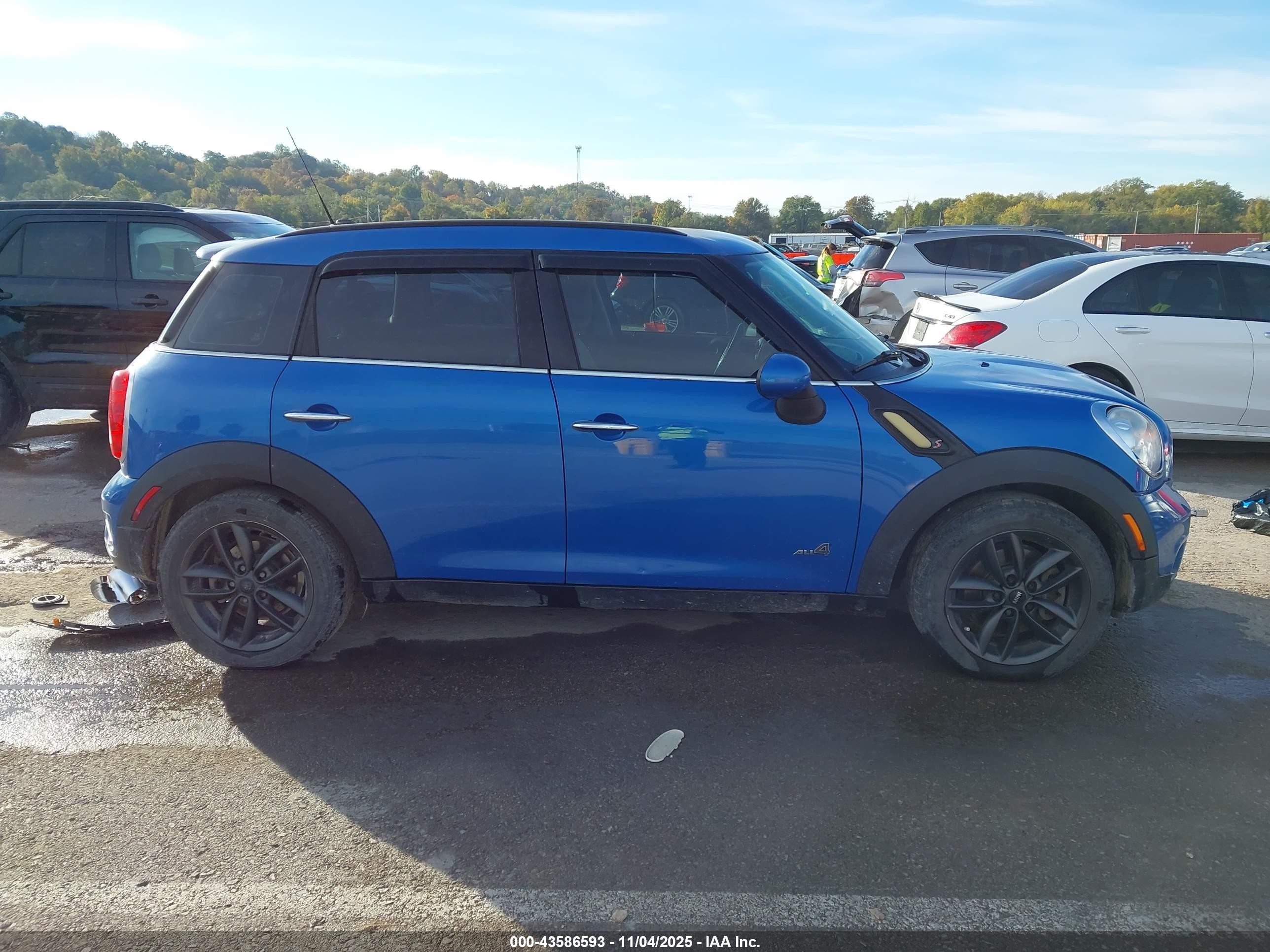 2012 Mini Cooper S Countryman   Blue vin: WMWZC5C52CWL58265