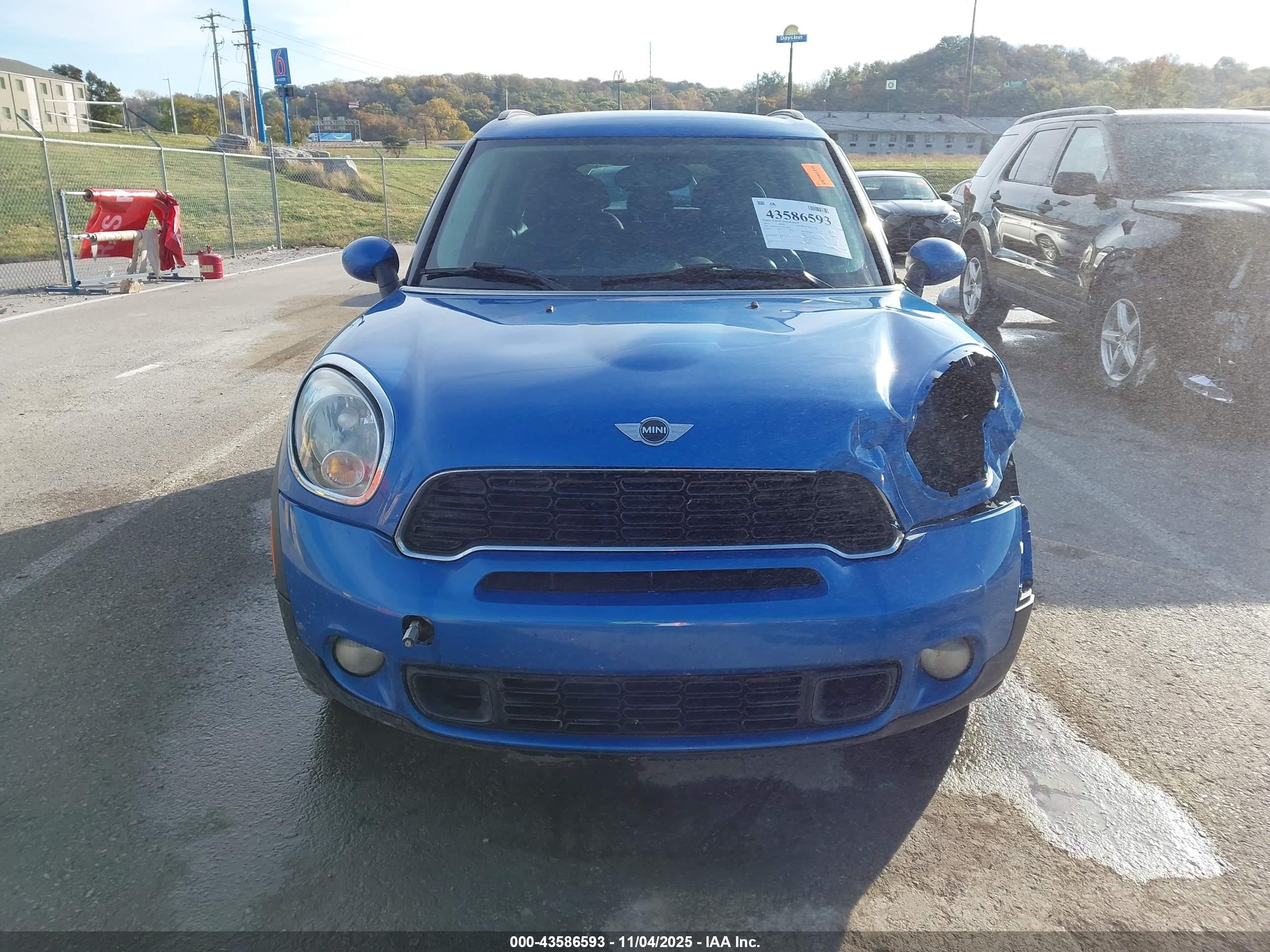 2012 Mini Cooper S Countryman   Blue vin: WMWZC5C52CWL58265