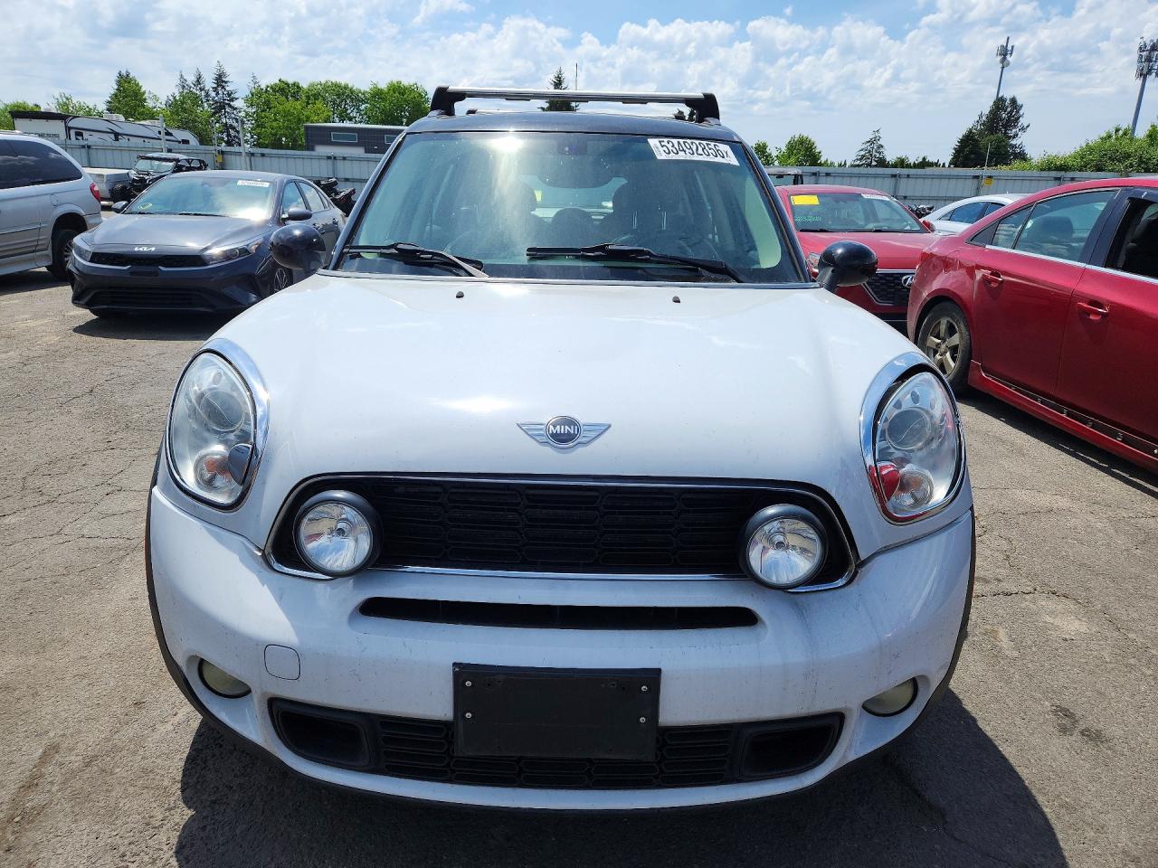 2012 Mini Cooper S Countryman White vin: WMWZC5C52CWL59836