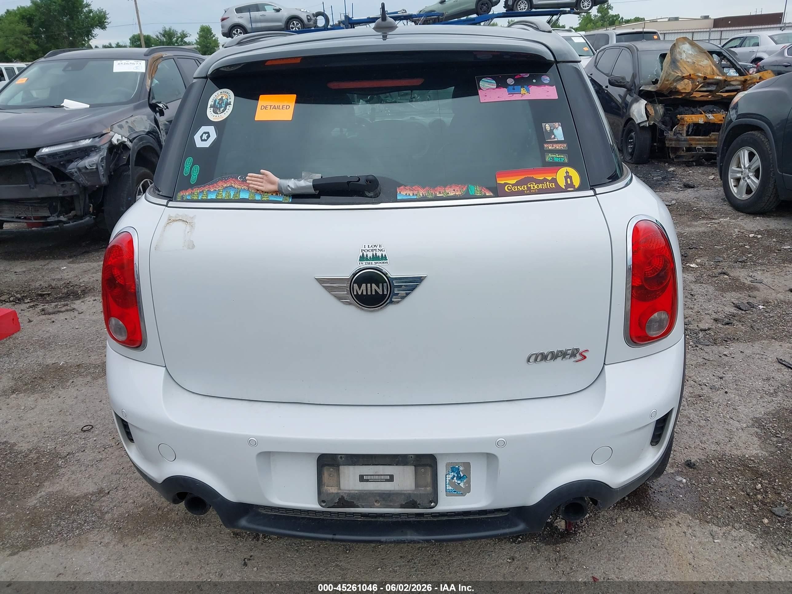2013 Mini Countryman Cooper S White vin: WMWZC5C52DWP30009