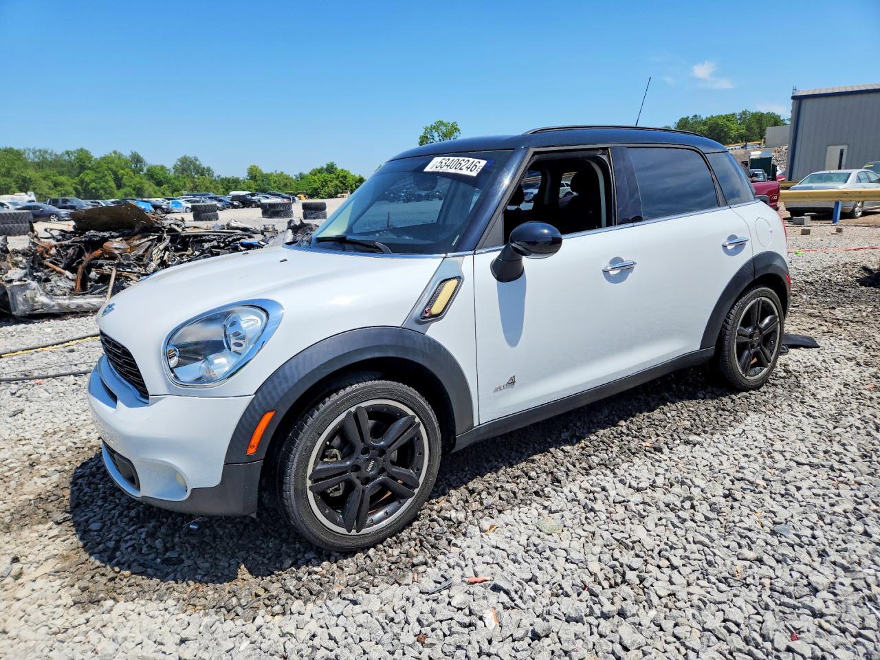 2013 Mini Cooper S Countryman White vin: WMWZC5C52DWP32374