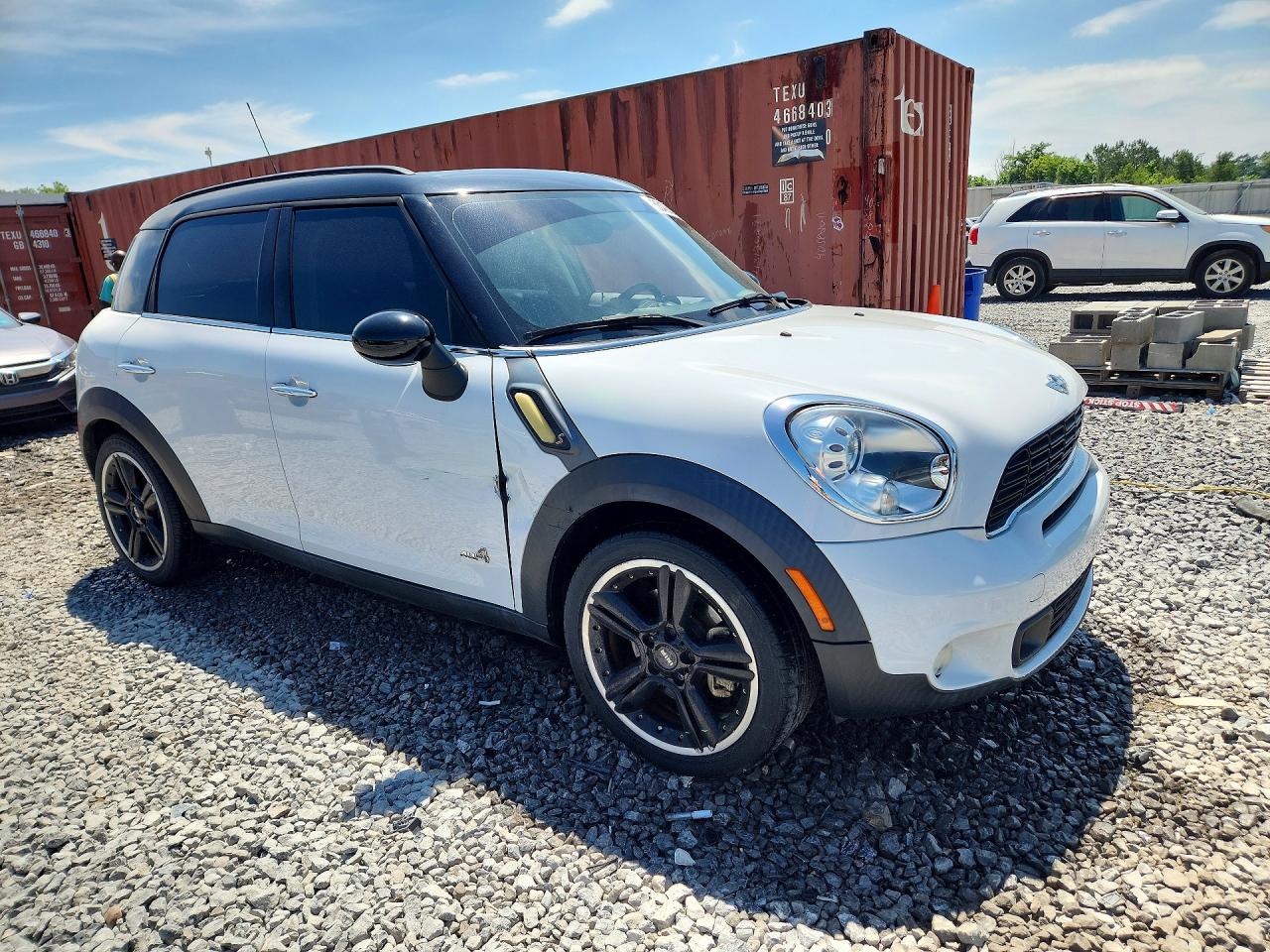 2013 Mini Cooper S Countryman White vin: WMWZC5C52DWP32374