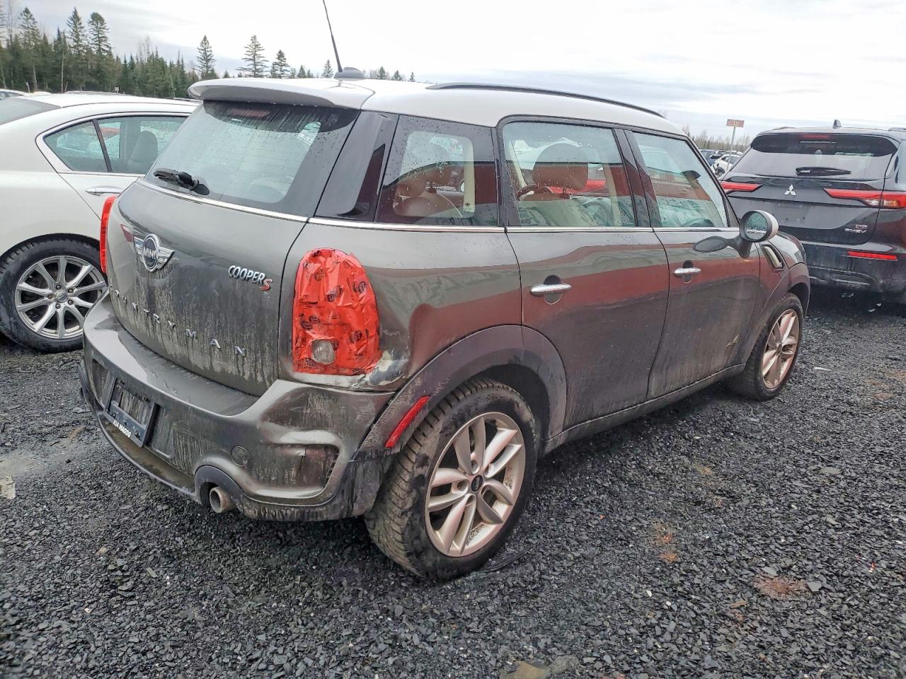 2014 Mini Cooper S Countryman Gray vin: WMWZC5C52EWP37964