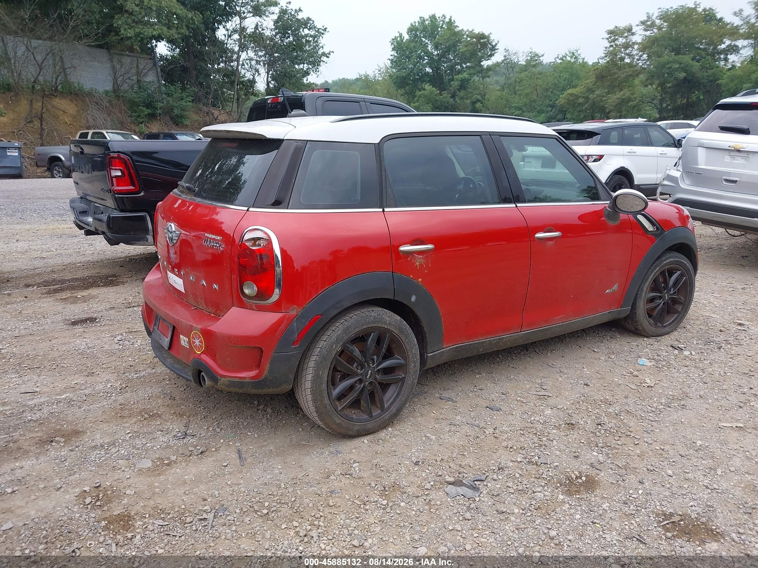 2014 Mini Countryman Cooper S Красный vin: WMWZC5C52EWP38399