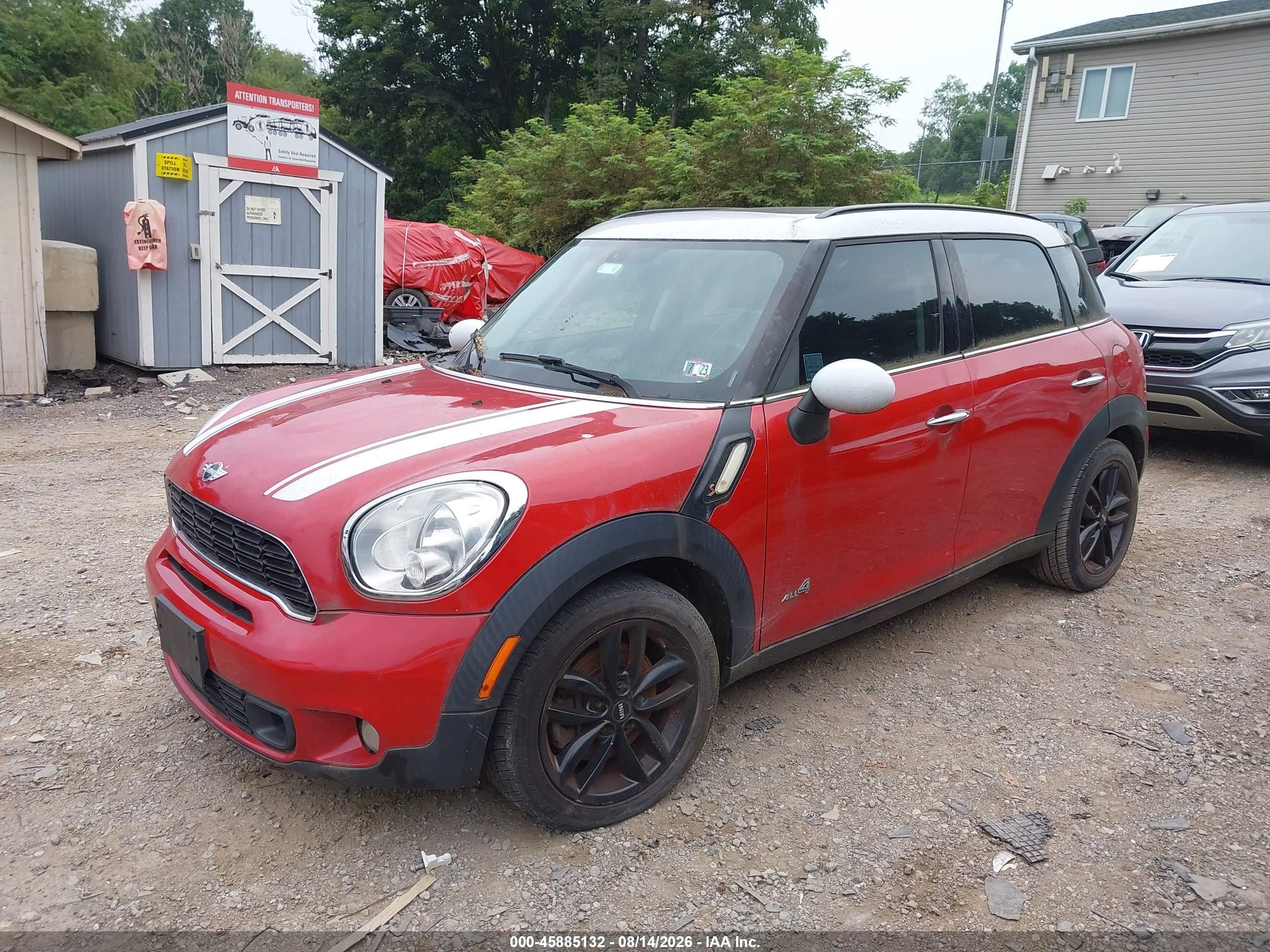 2014 Mini Countryman Cooper S Красный vin: WMWZC5C52EWP38399