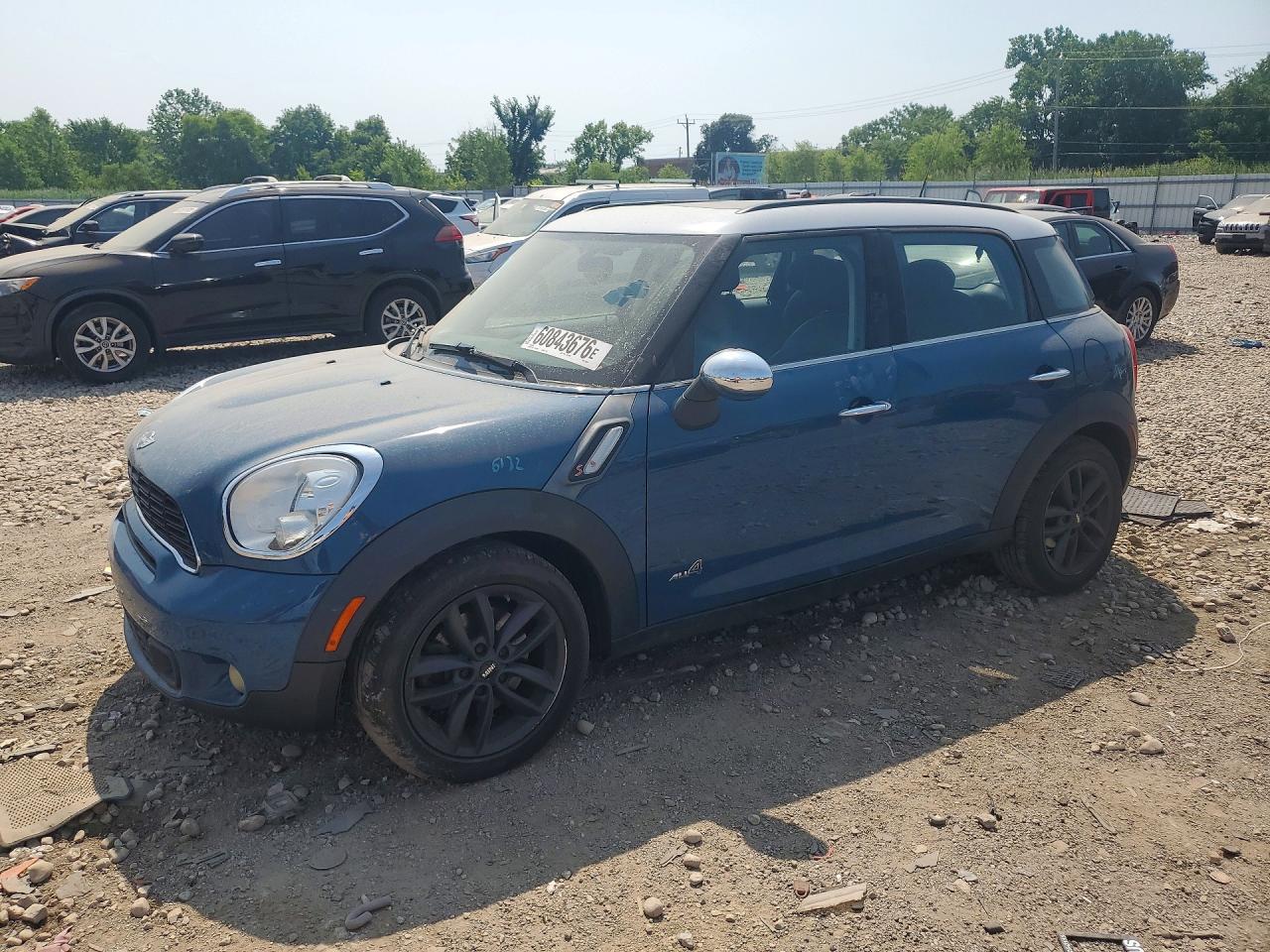 2012 Mini Cooper S Countryman Blue vin: WMWZC5C53CWL64074