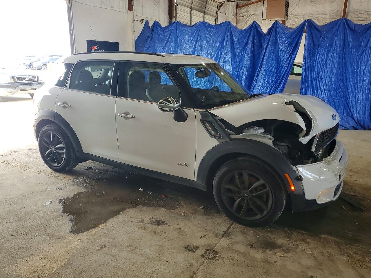2013 Mini Cooper S Countryman White vin: WMWZC5C53DWP32237
