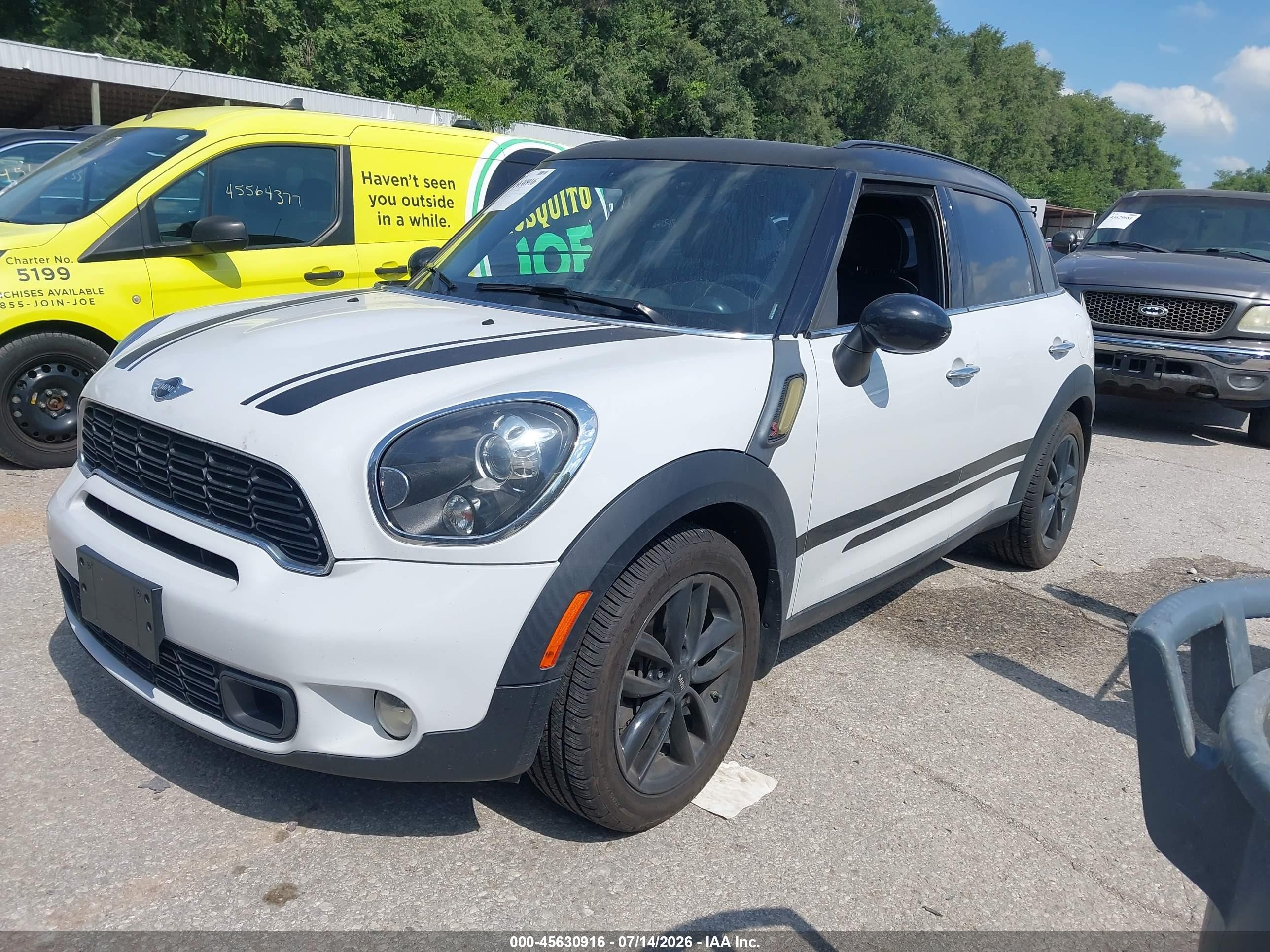 2014 Mini Countryman Cooper S White vin: WMWZC5C53EWP36774