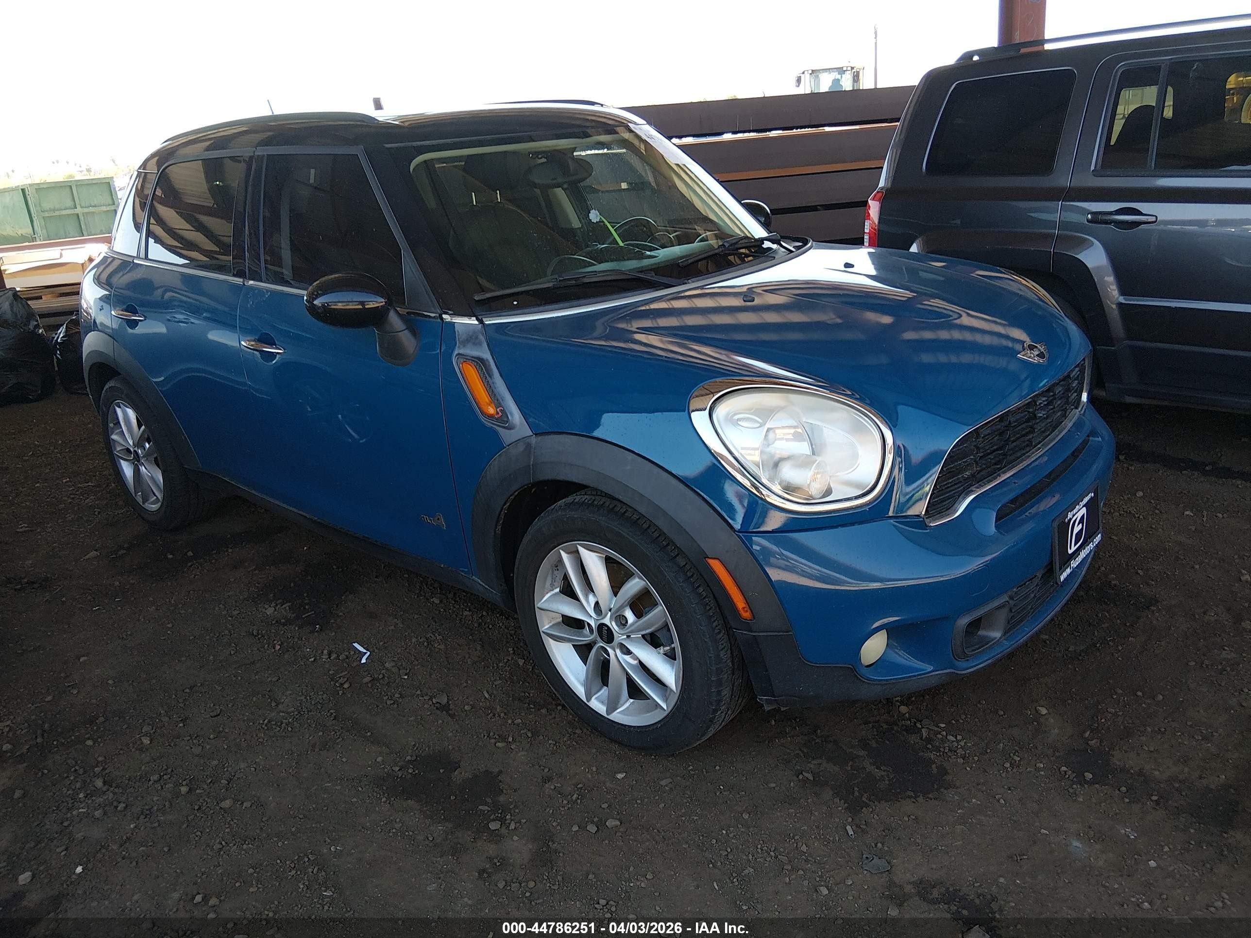 2011 Mini Cooper S Countryman   Blue vin: WMWZC5C54BWM10963
