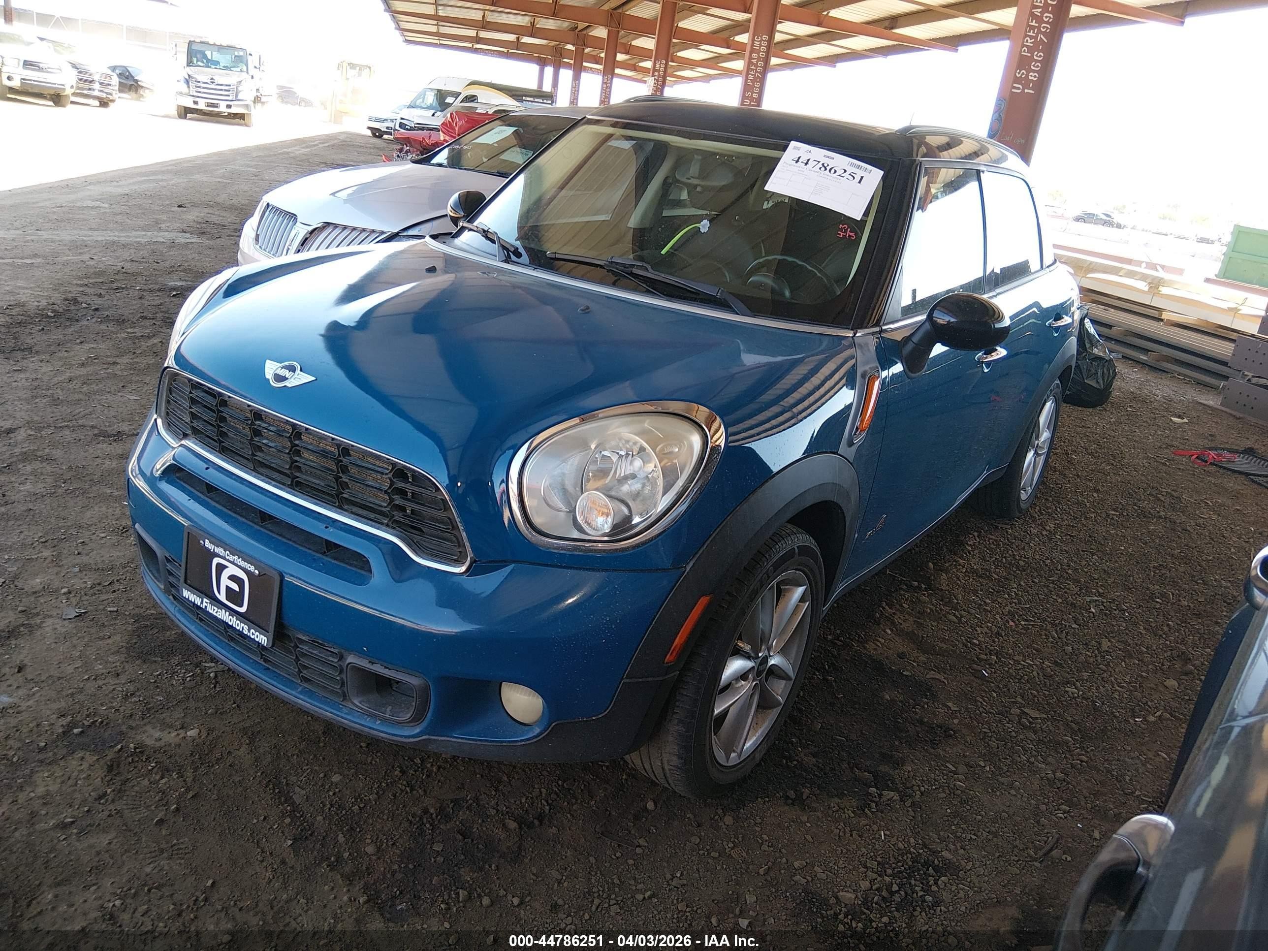 2011 Mini Cooper S Countryman   Blue vin: WMWZC5C54BWM10963