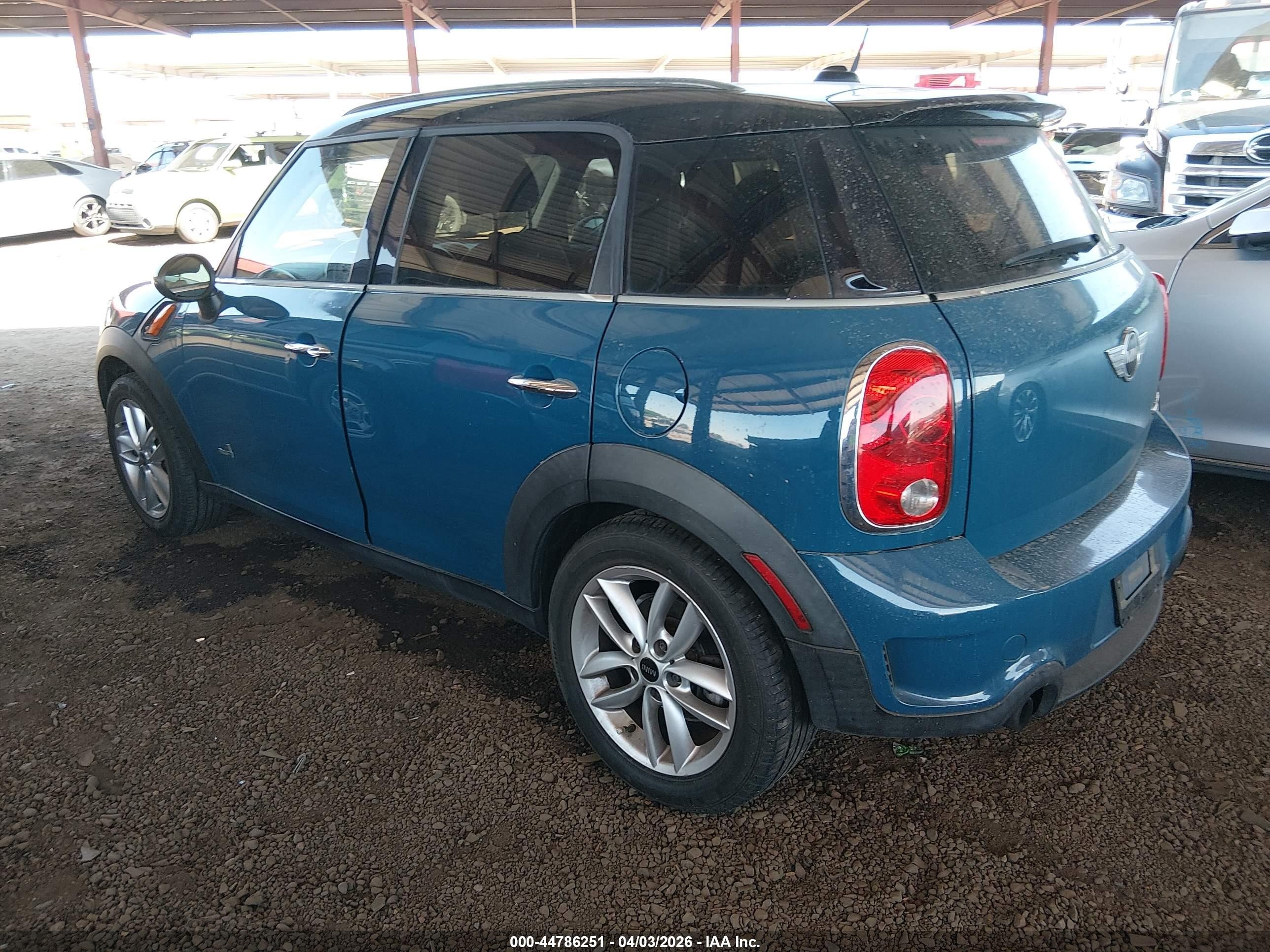 2011 Mini Cooper S Countryman   Blue vin: WMWZC5C54BWM10963
