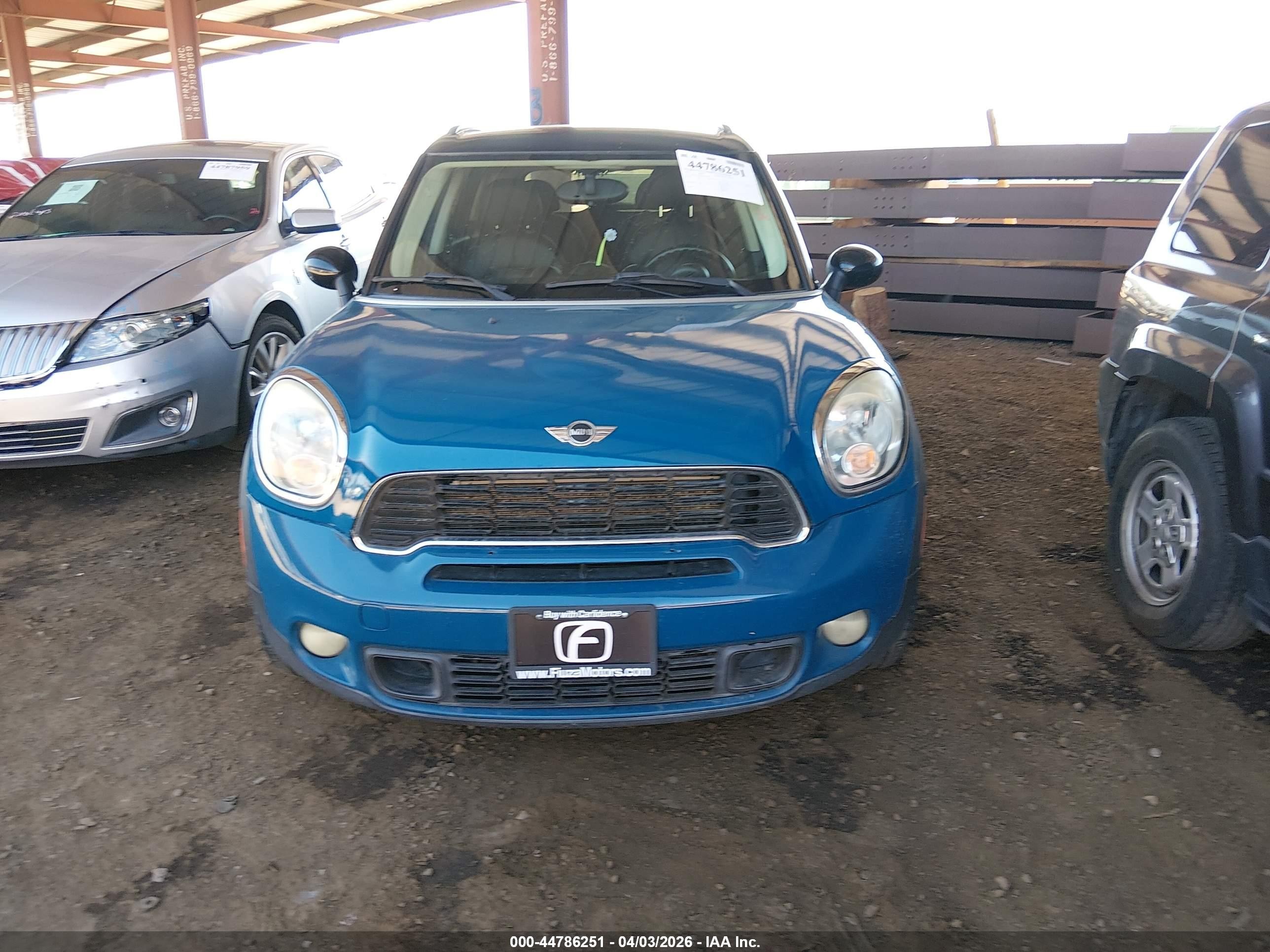 2011 Mini Cooper S Countryman   Blue vin: WMWZC5C54BWM10963