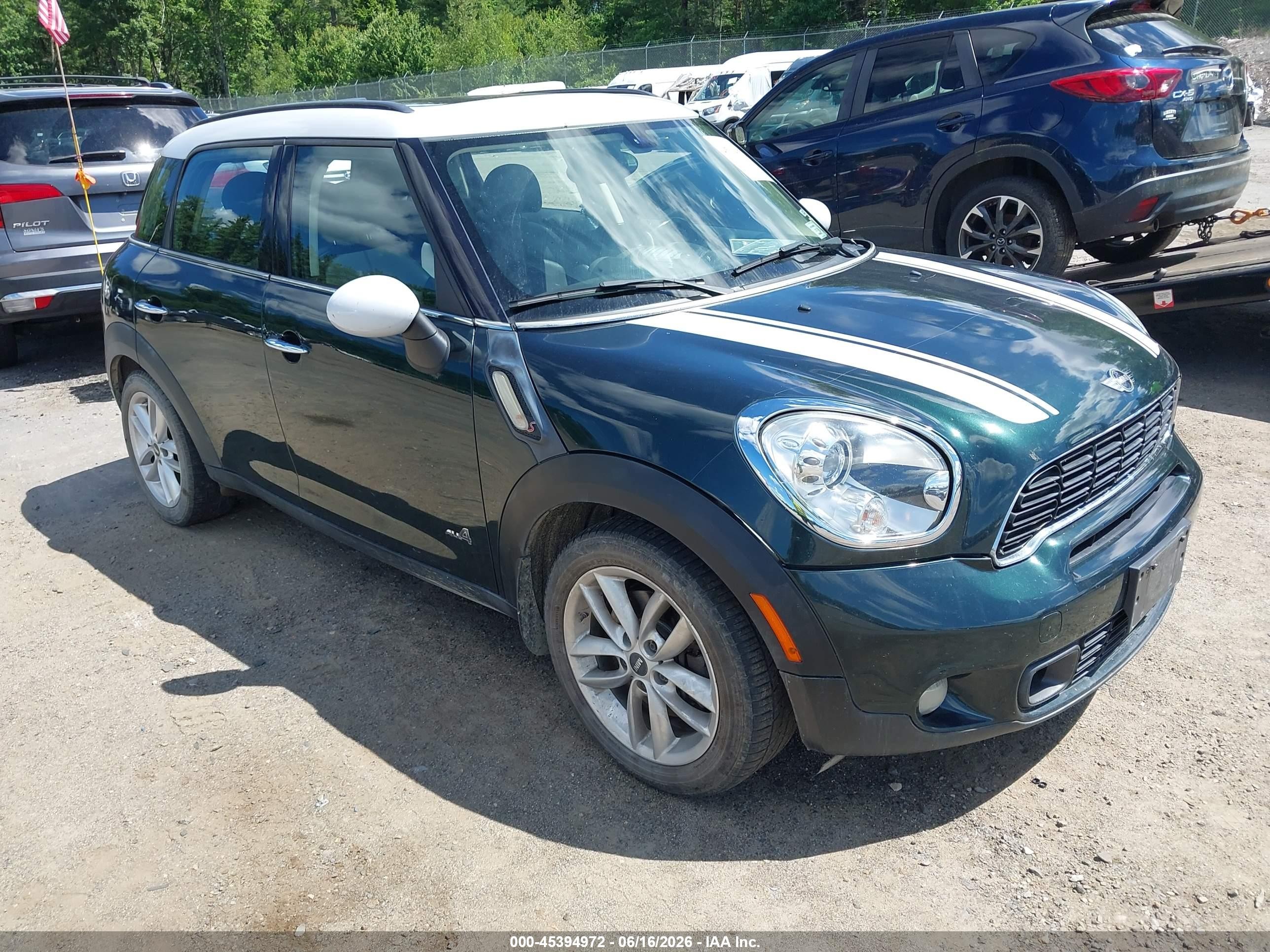 2012 Mini Cooper S Countryman   Green vin: WMWZC5C54CWL62432