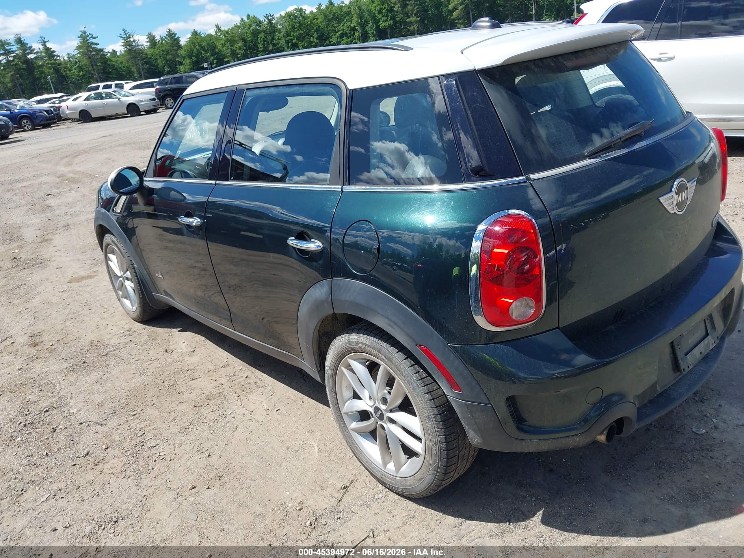 2012 Mini Cooper S Countryman   Green vin: WMWZC5C54CWL62432