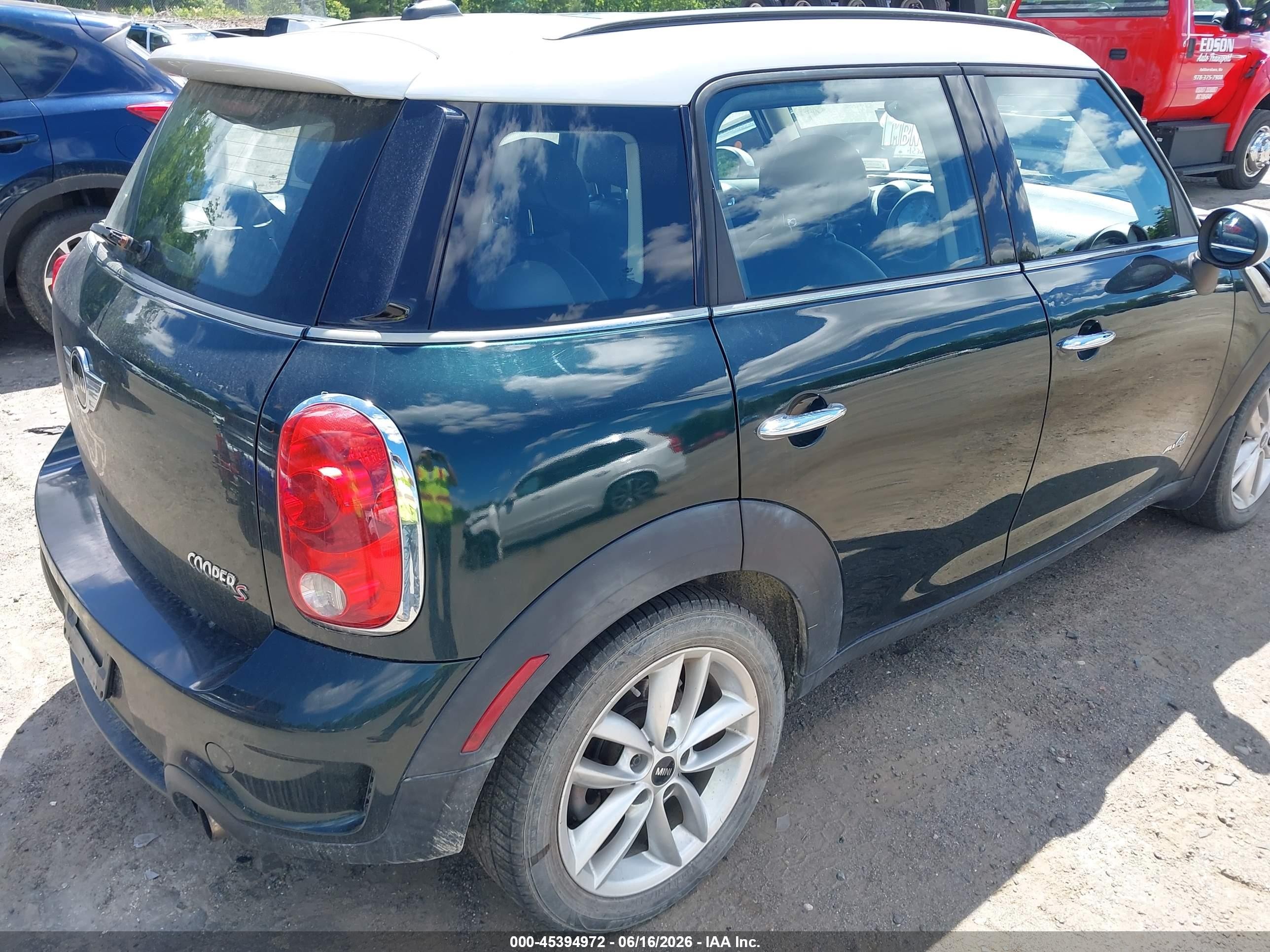 2012 Mini Cooper S Countryman   Green vin: WMWZC5C54CWL62432