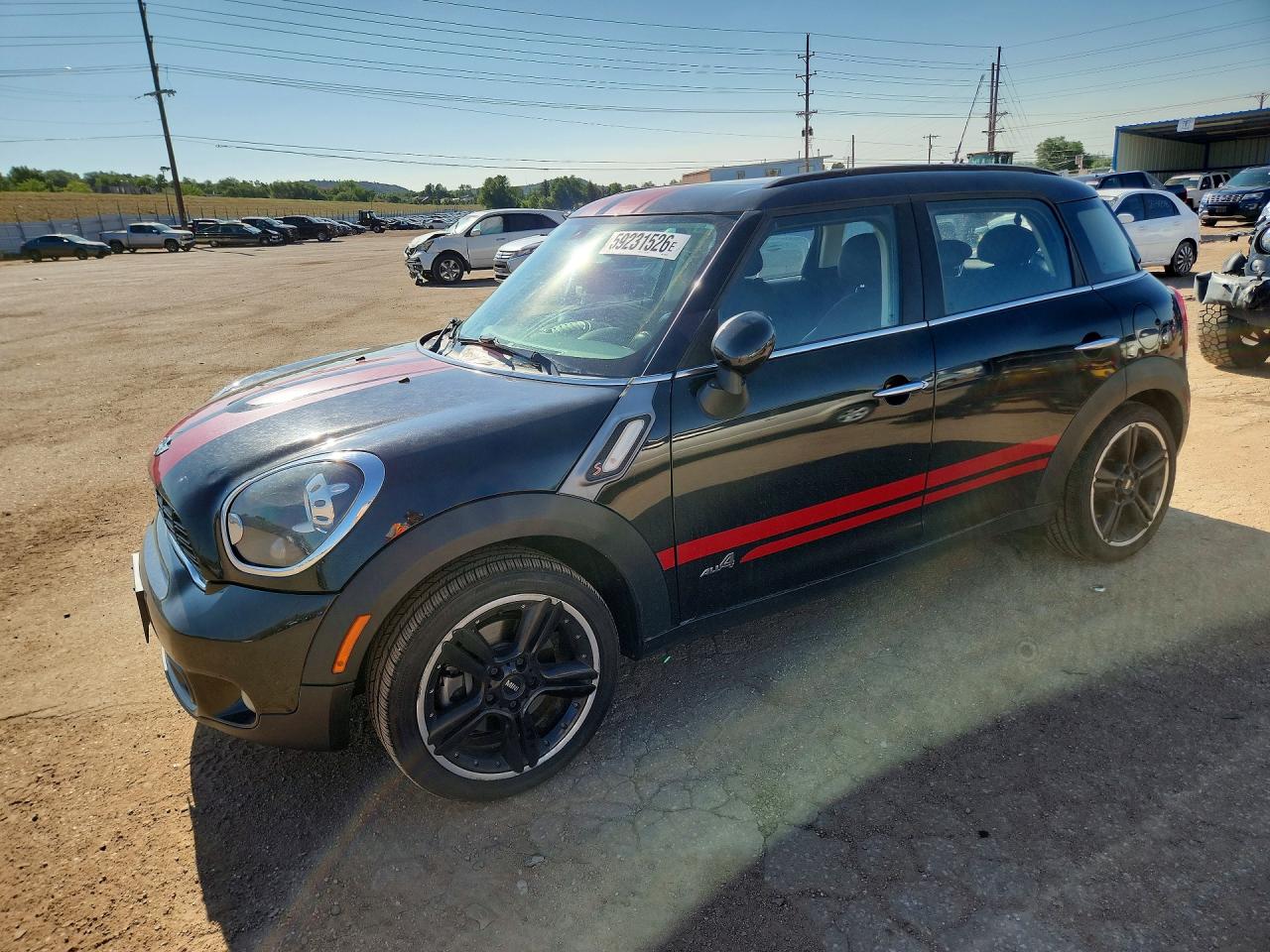 2013 Mini Cooper S Countryman Black vin: WMWZC5C54DWP33395