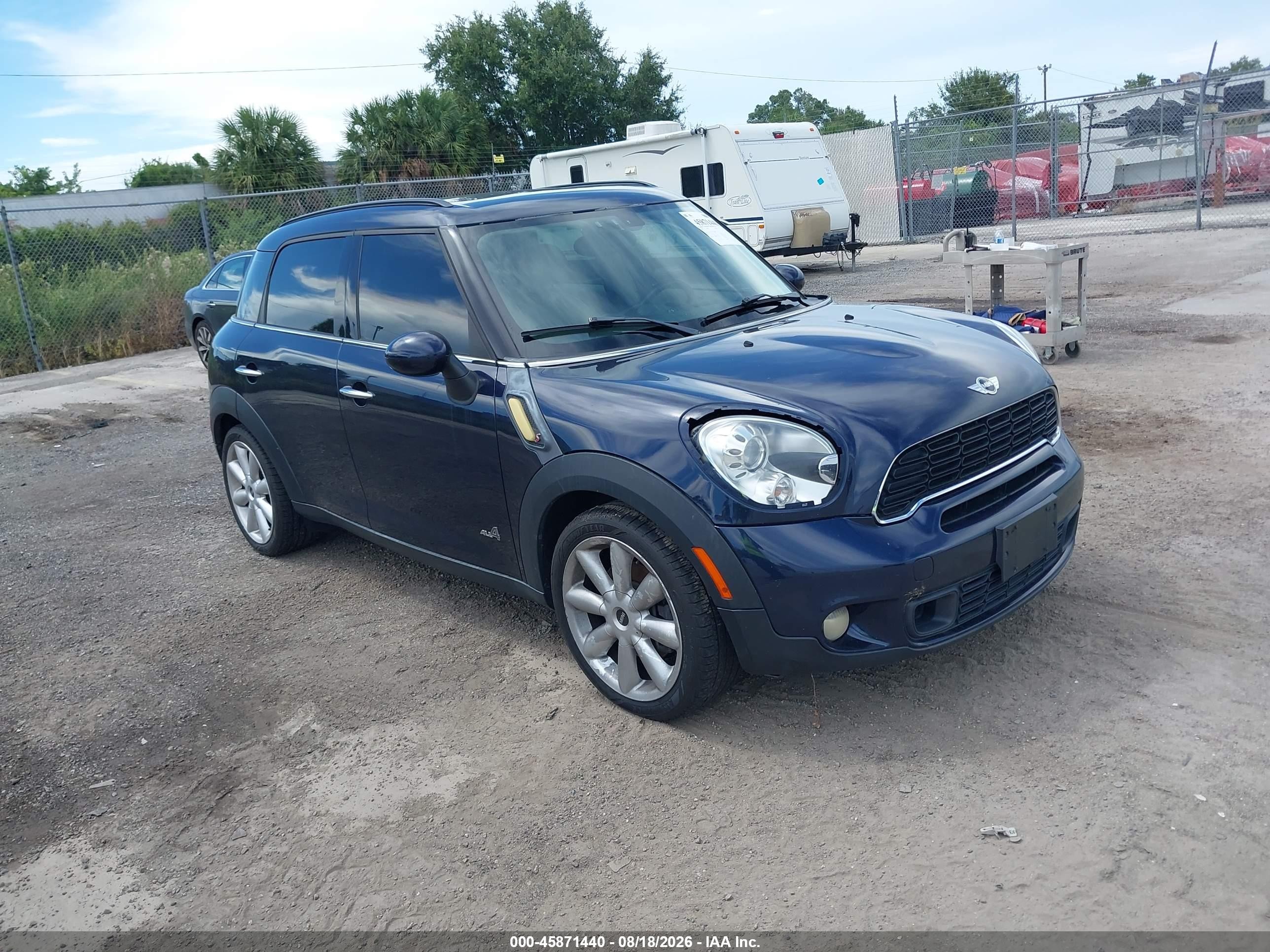 2012 Mini Cooper S Countryman Синий vin: WMWZC5C55CWL63458