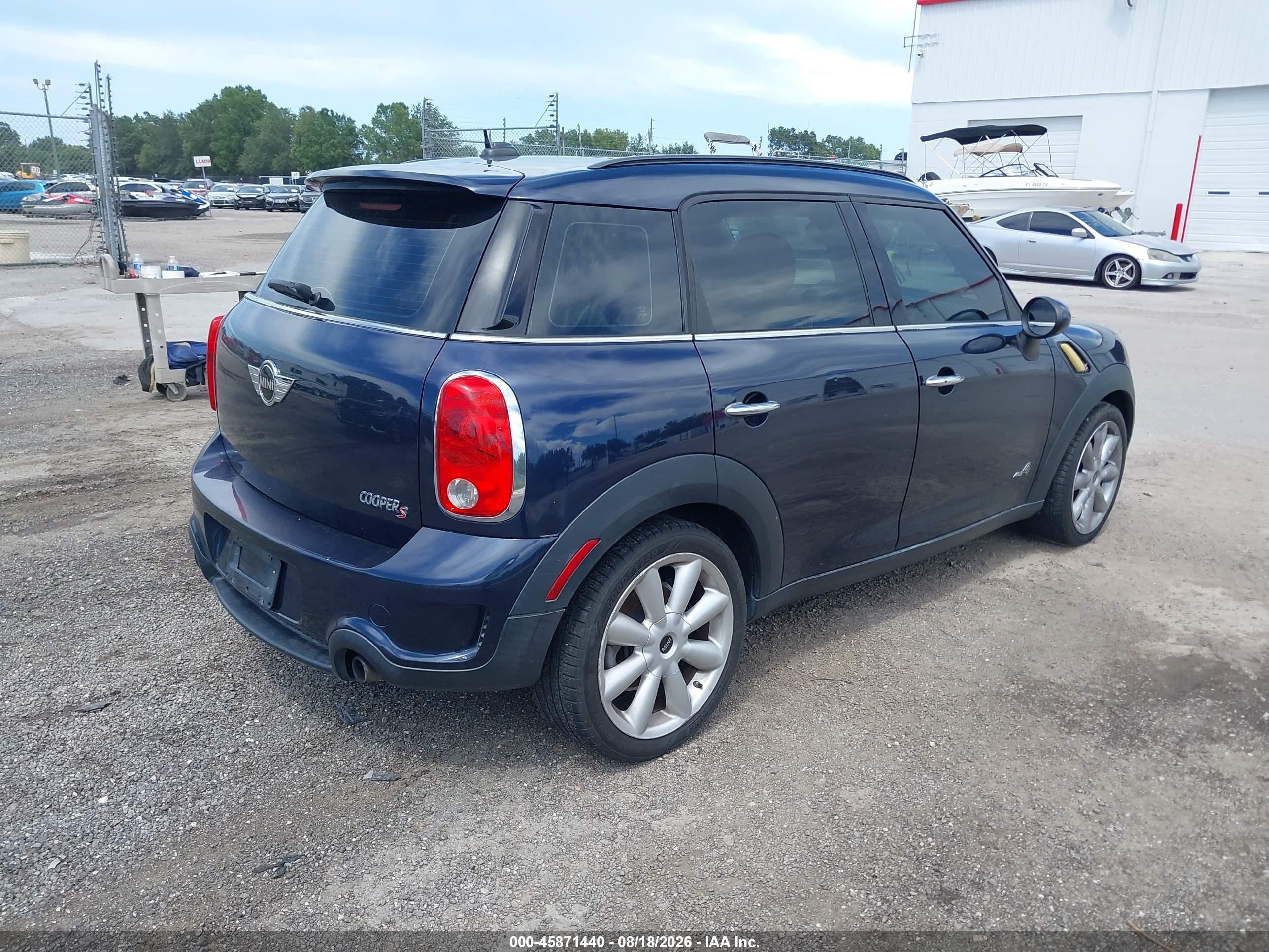 2012 Mini Cooper S Countryman Blue vin: WMWZC5C55CWL63458