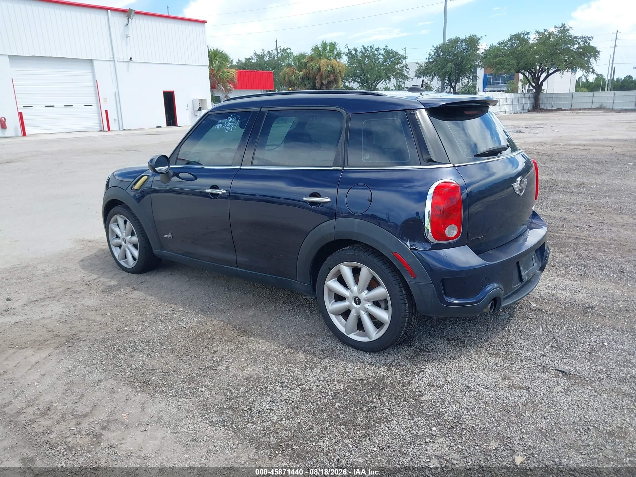 2012 Mini Cooper S Countryman Blue vin: WMWZC5C55CWL63458