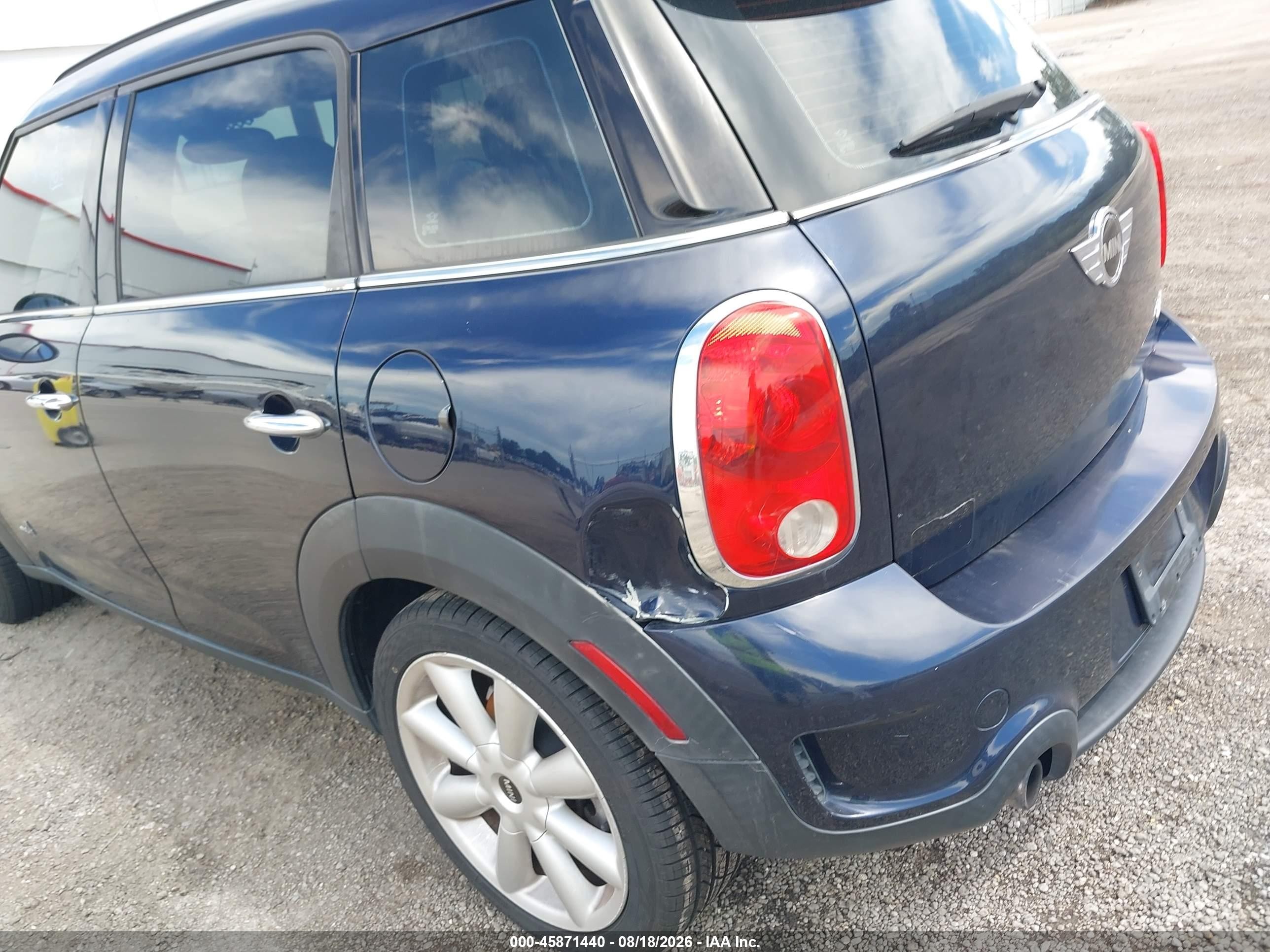 2012 Mini Cooper S Countryman Blue vin: WMWZC5C55CWL63458