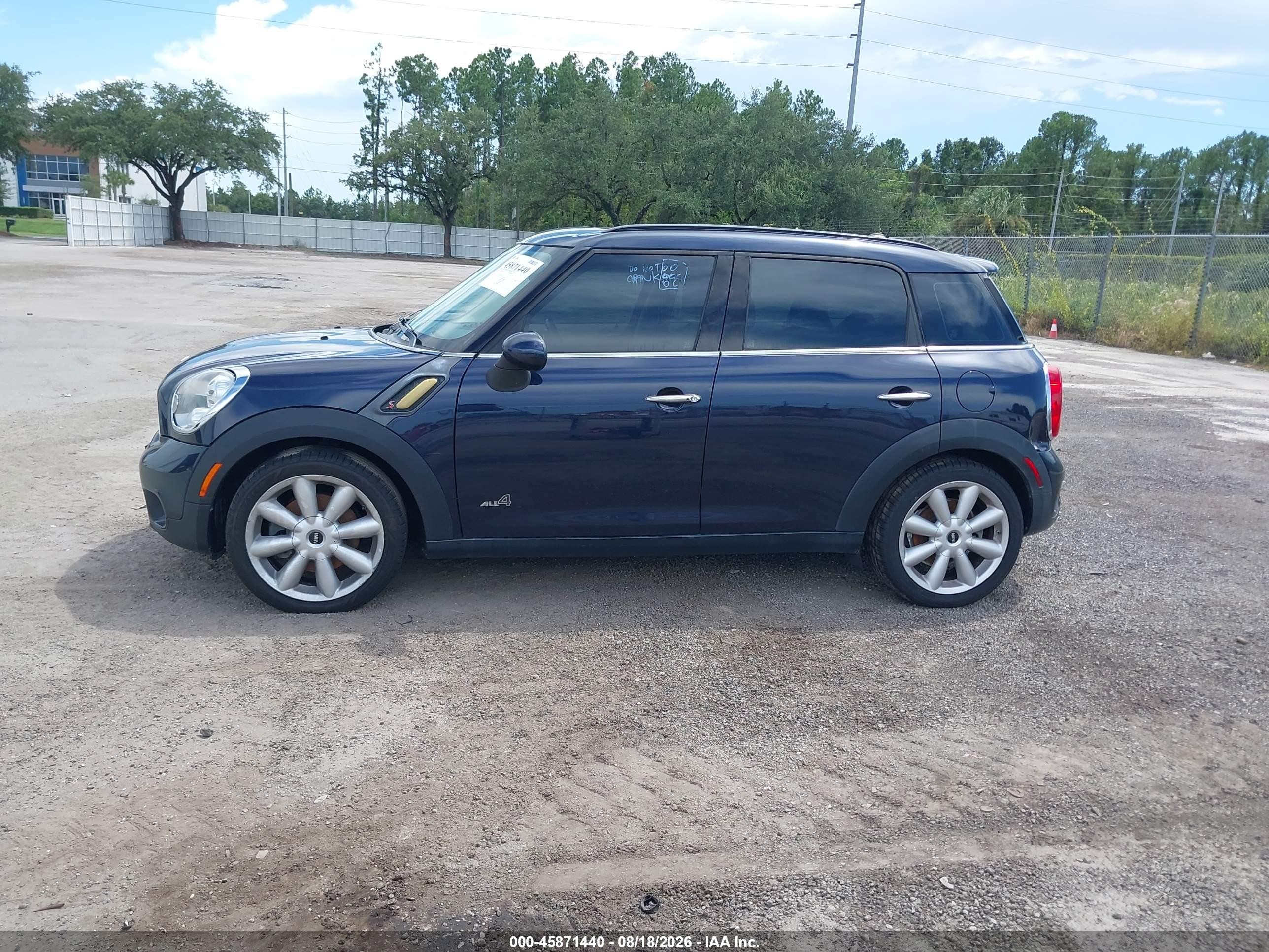 2012 Mini Cooper S Countryman Blue vin: WMWZC5C55CWL63458