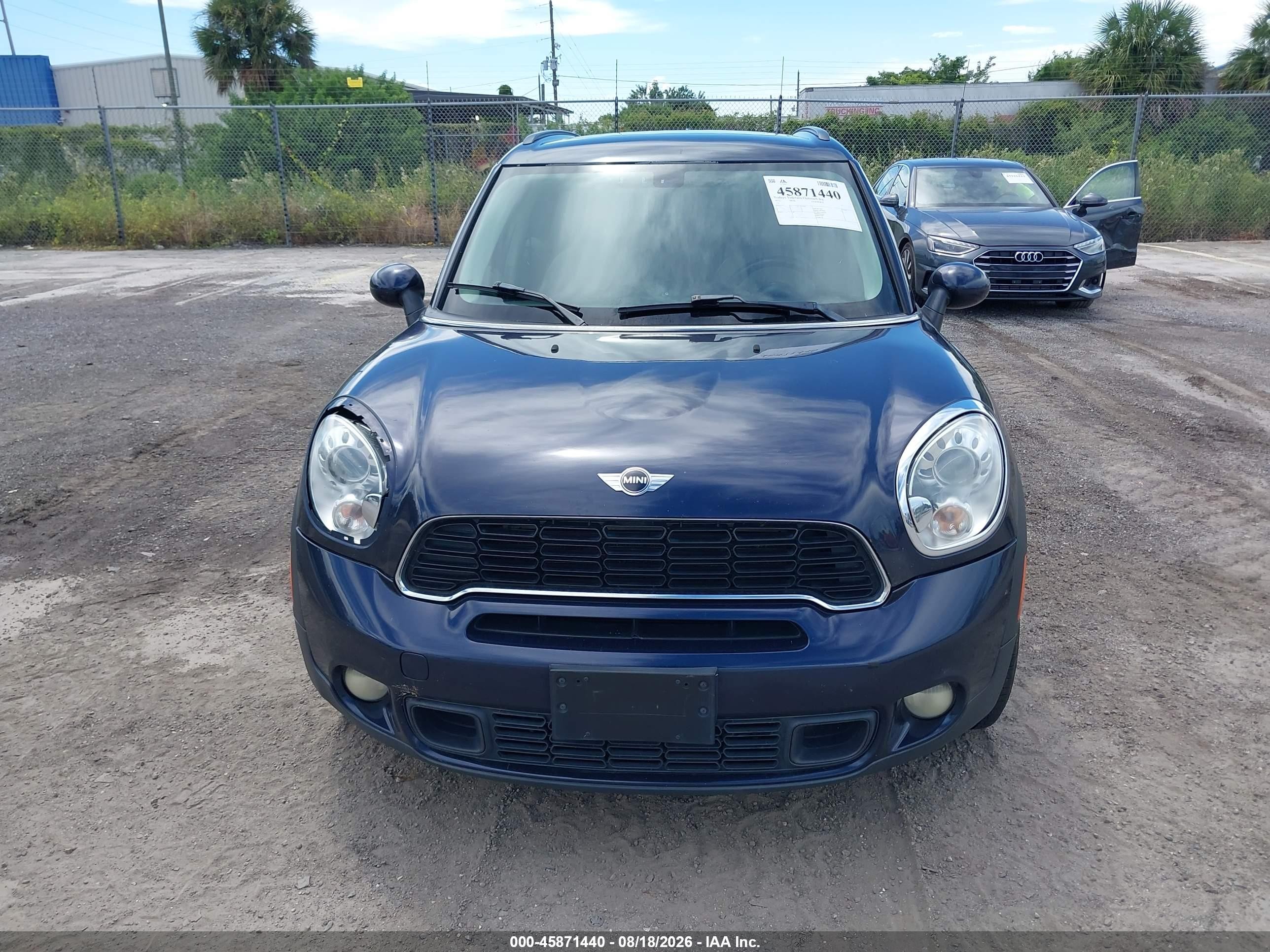 2012 Mini Cooper S Countryman Blue vin: WMWZC5C55CWL63458