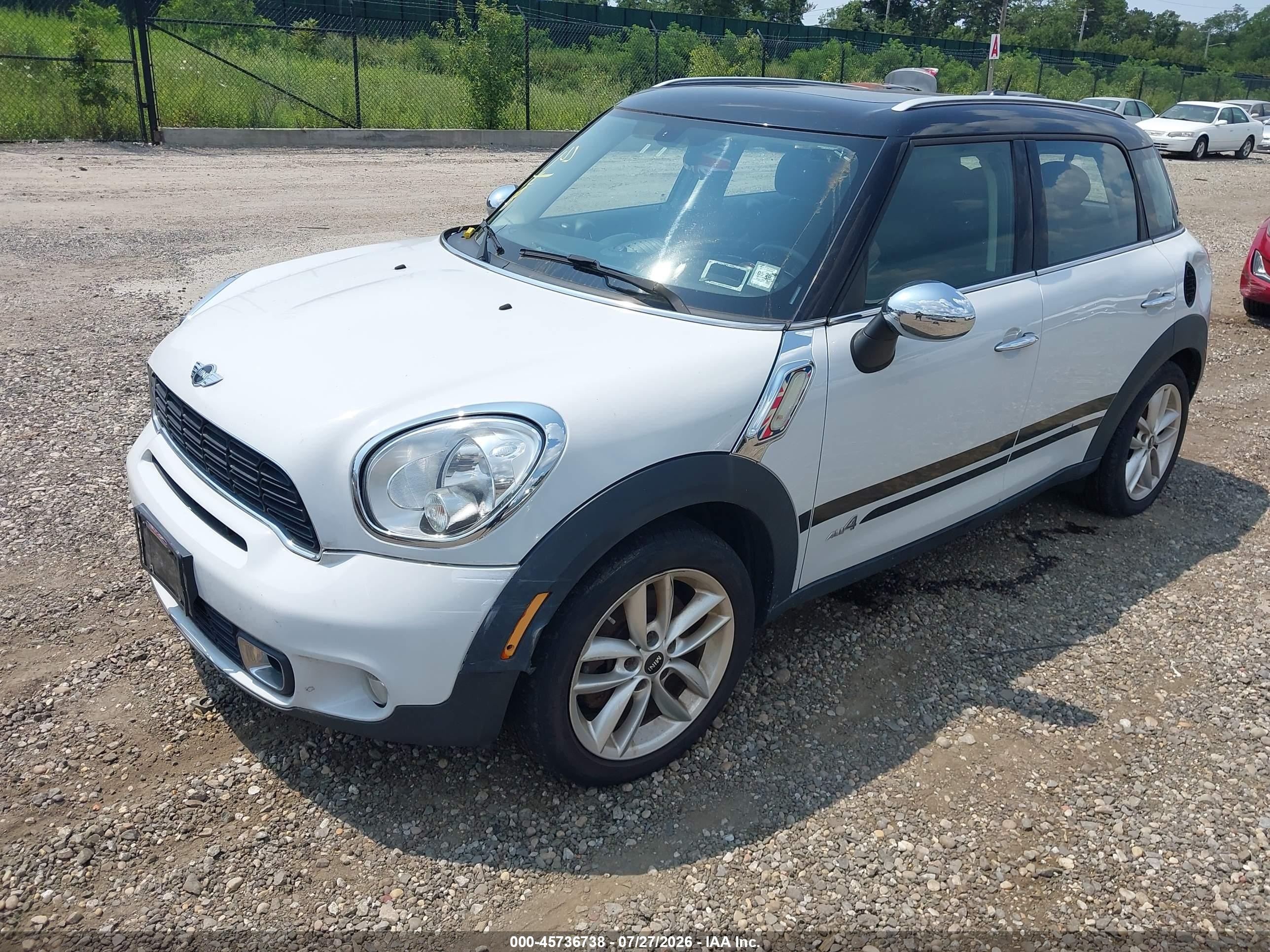 2013 Mini Countryman Cooper S White vin: WMWZC5C55DWP34927