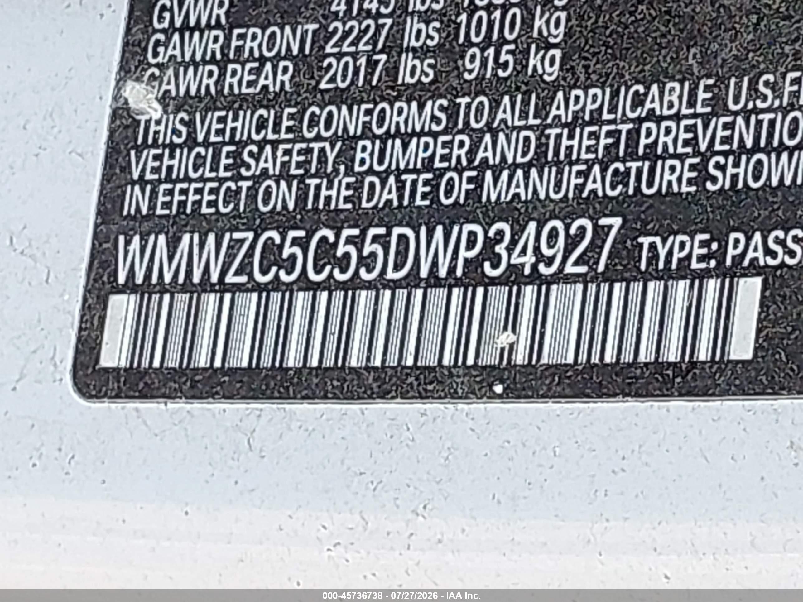 2013 Mini Countryman Cooper S White vin: WMWZC5C55DWP34927