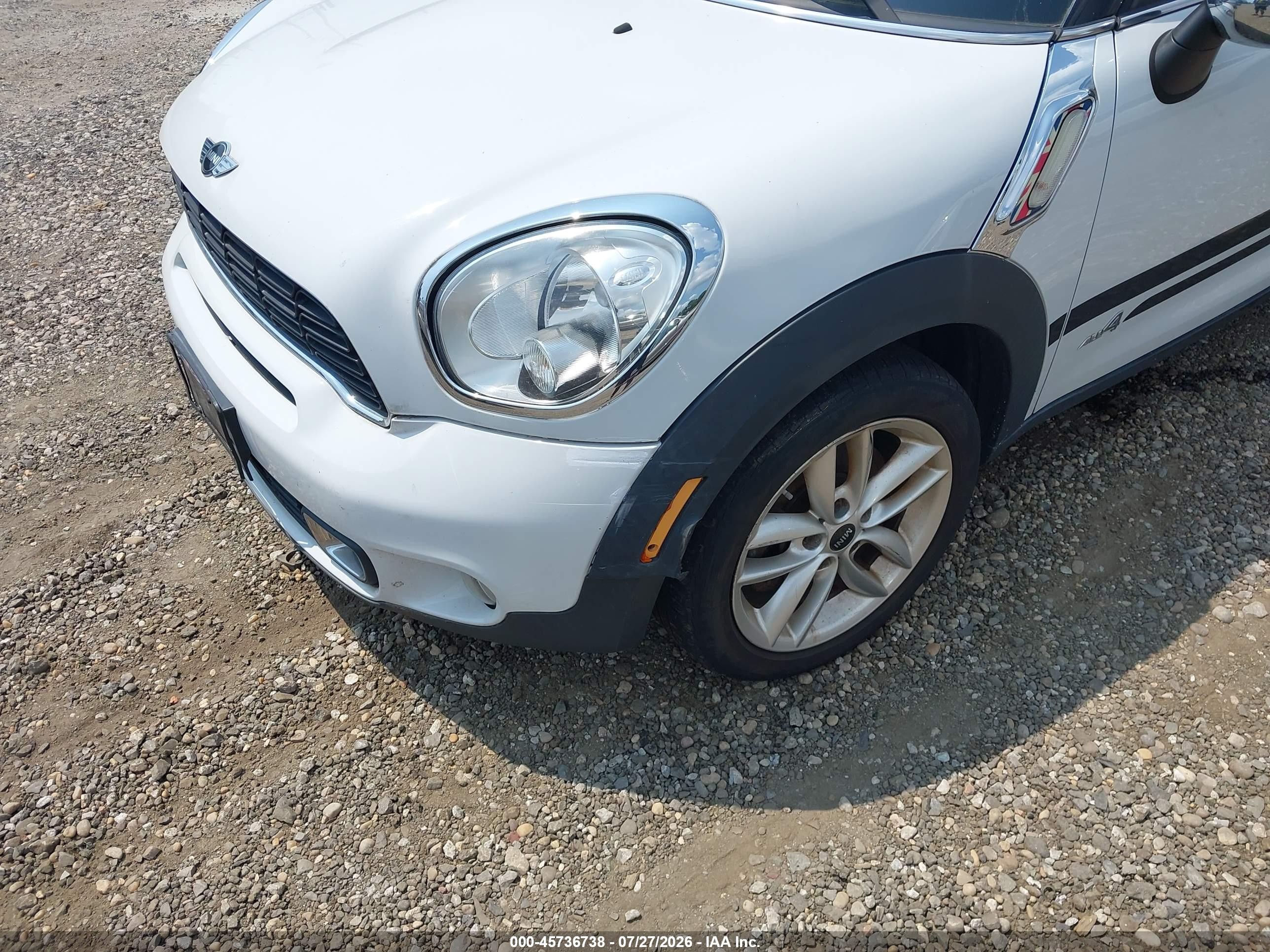 2013 Mini Countryman Cooper S White vin: WMWZC5C55DWP34927