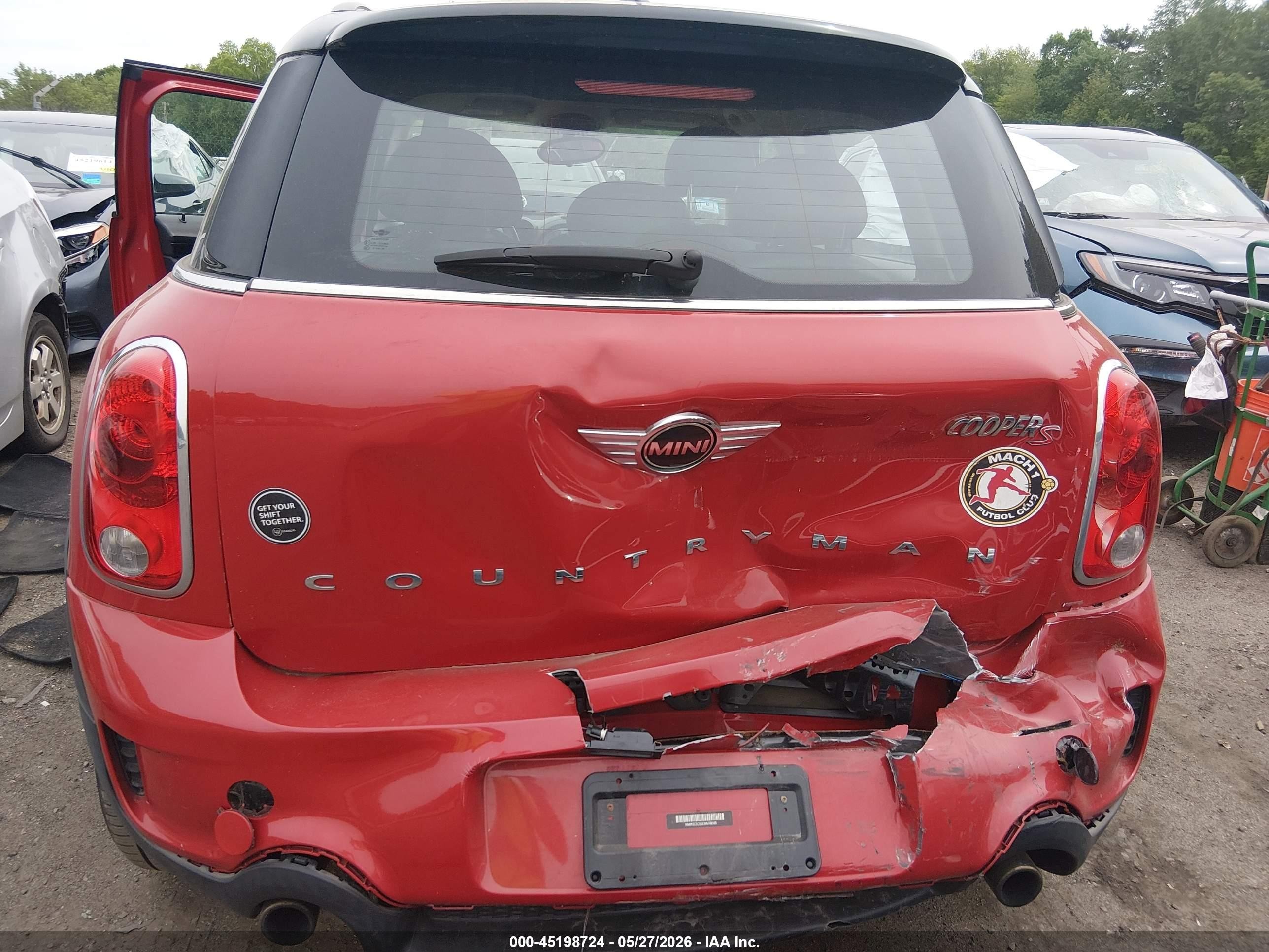 2014 Mini Countryman Cooper S Red vin: WMWZC5C55EWM18588