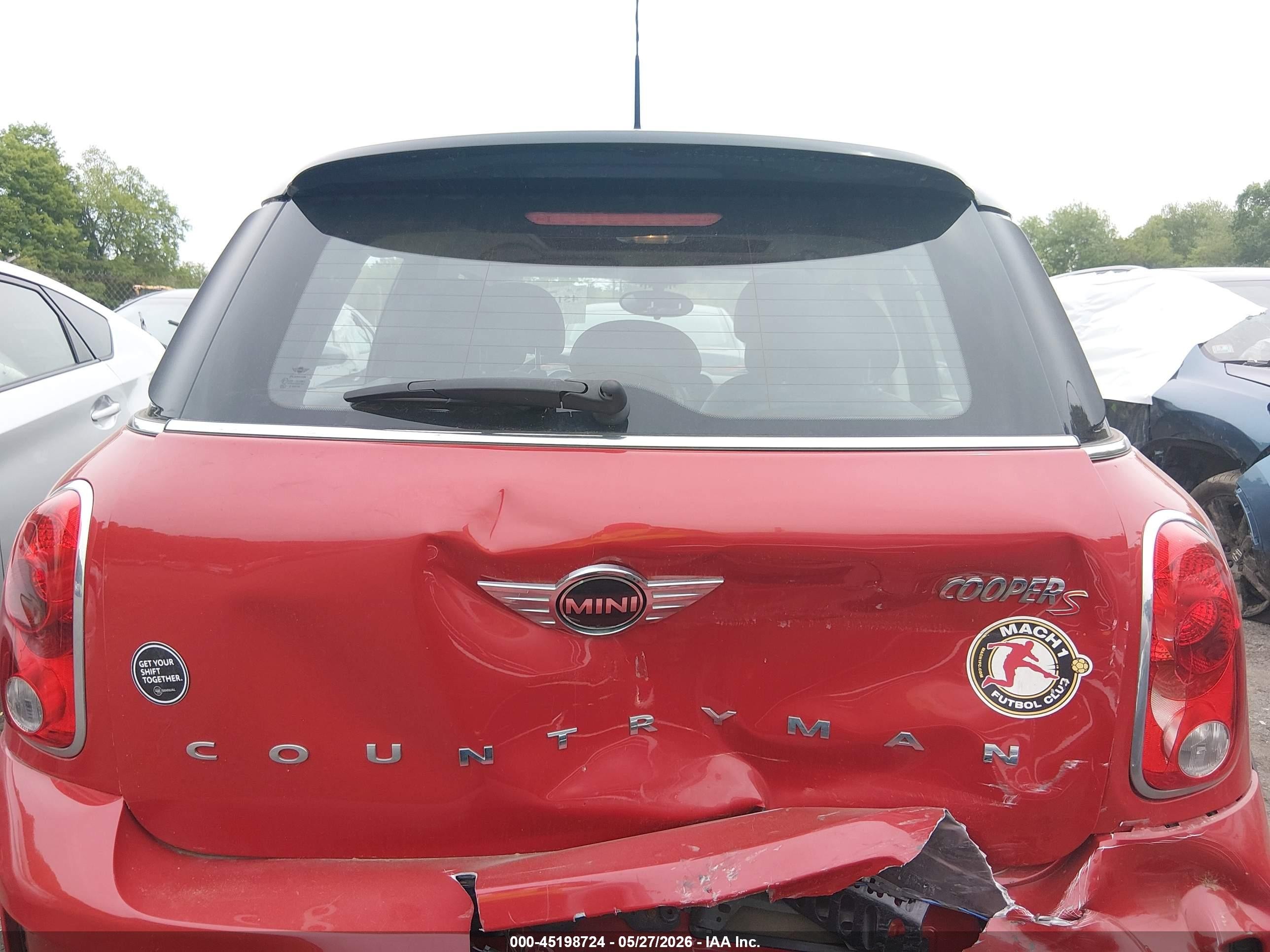 2014 Mini Countryman Cooper S Red vin: WMWZC5C55EWM18588