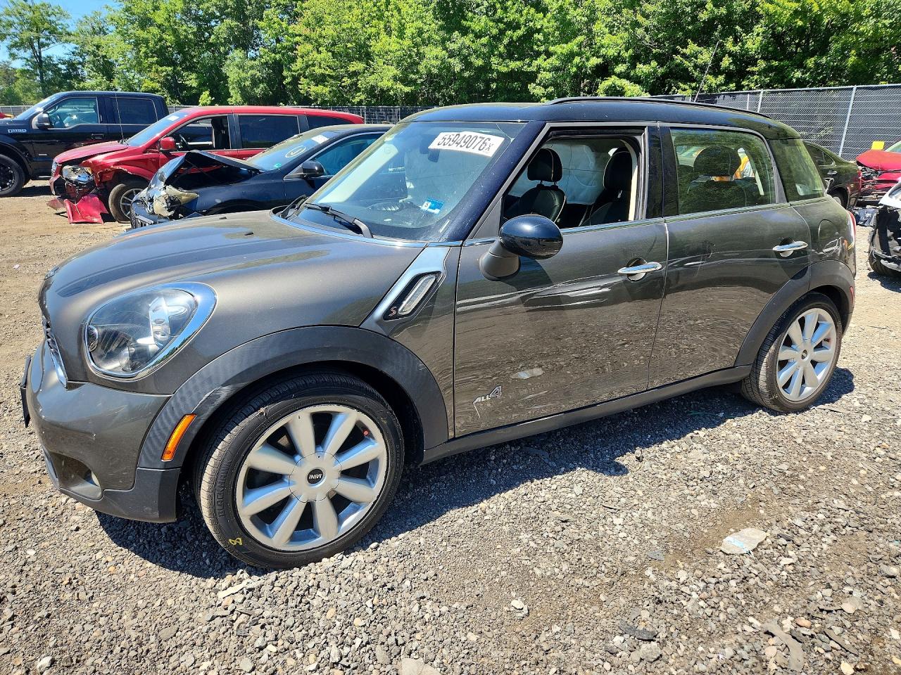 2014 Mini Cooper S Countryman Gray vin: WMWZC5C55EWP40440