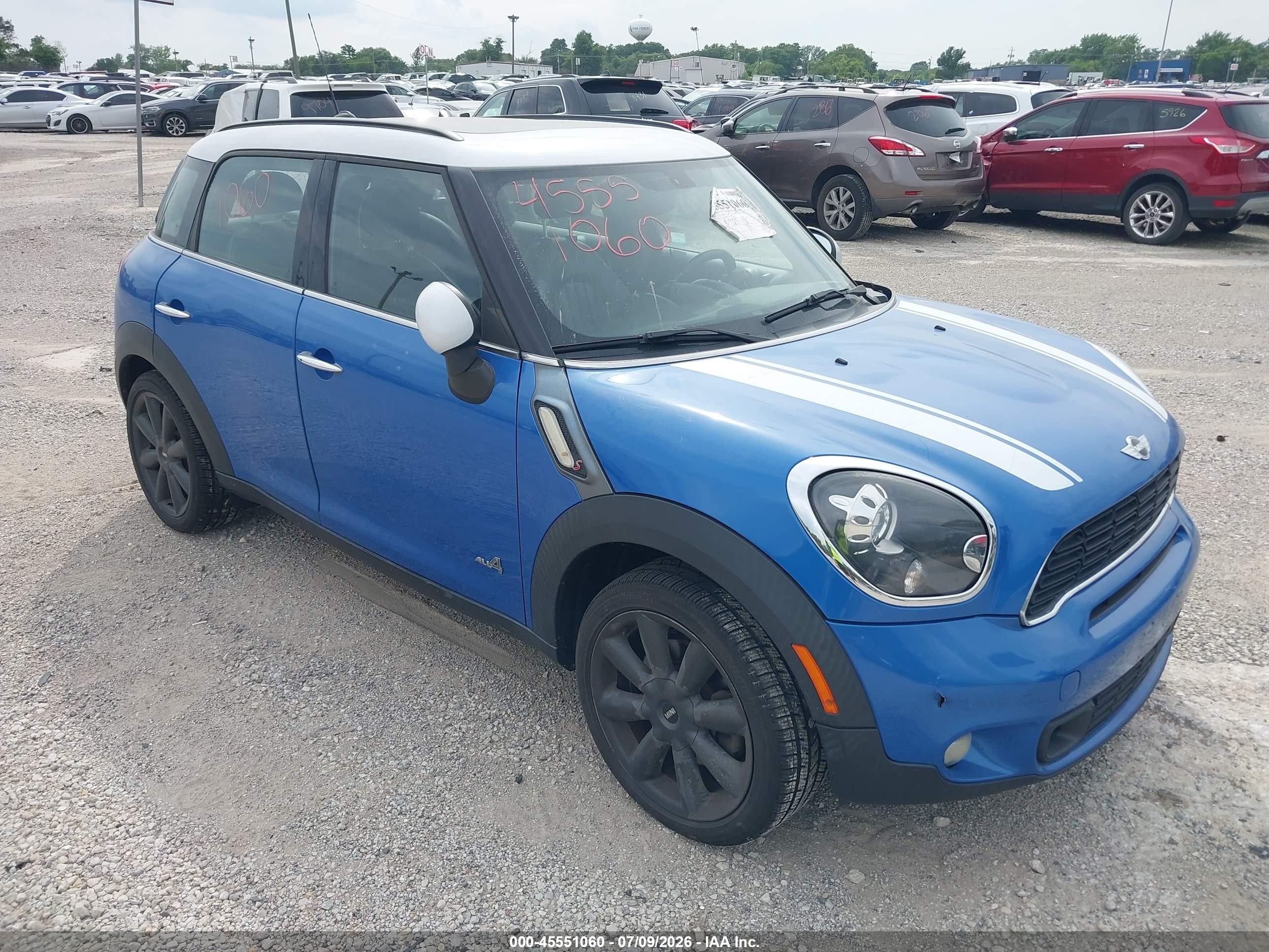 2014 Mini Countryman Cooper S Blue vin: WMWZC5C56EWP37367