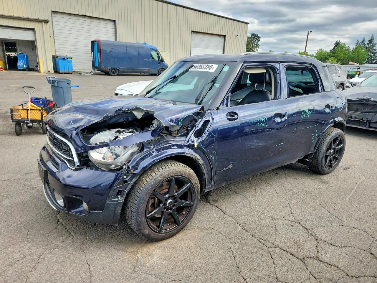 2015 Mini Cooper S Countryman Blue vin: WMWZC5C56FWP42814