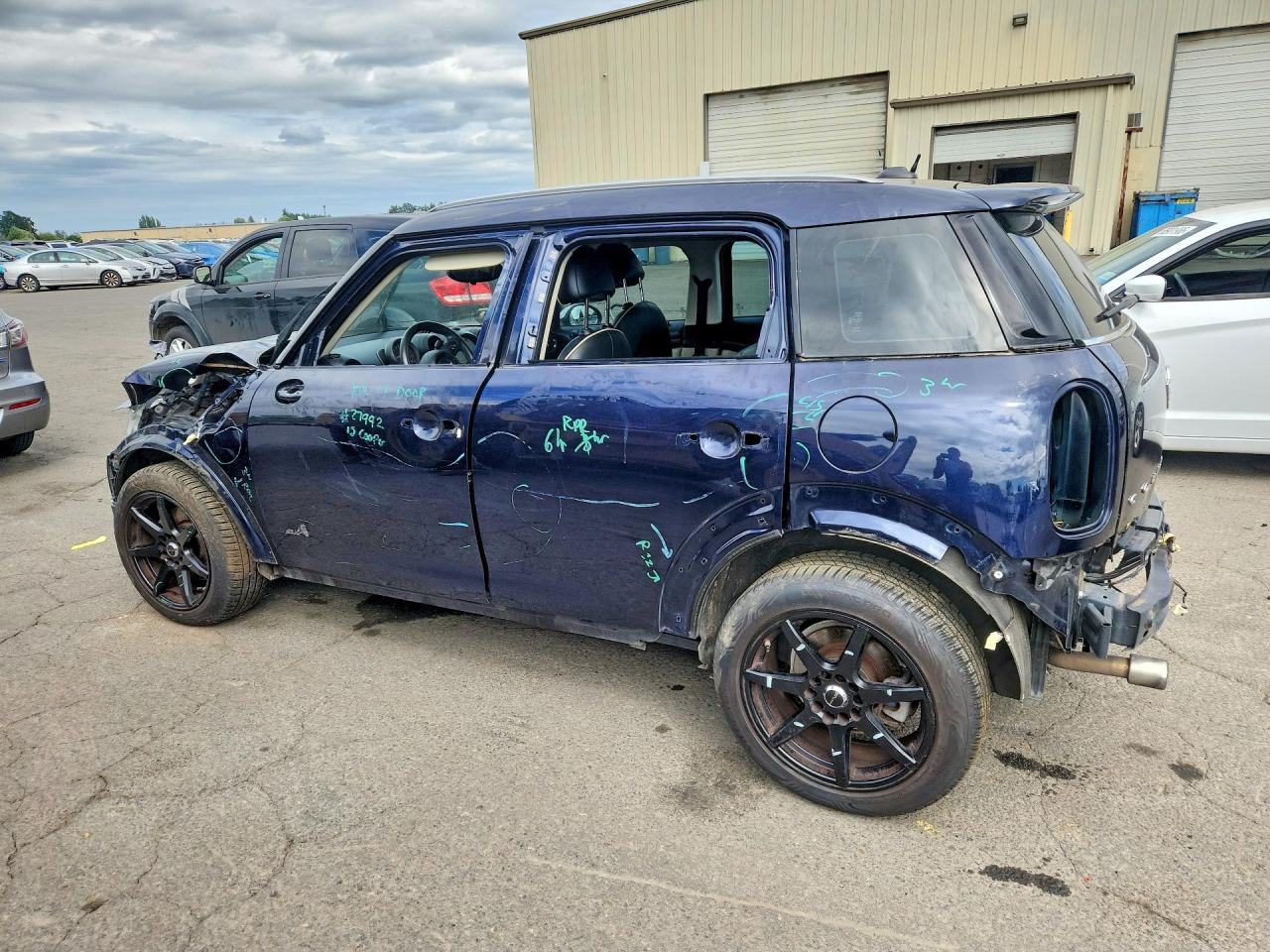 2015 Mini Cooper S Countryman Blue vin: WMWZC5C56FWP42814